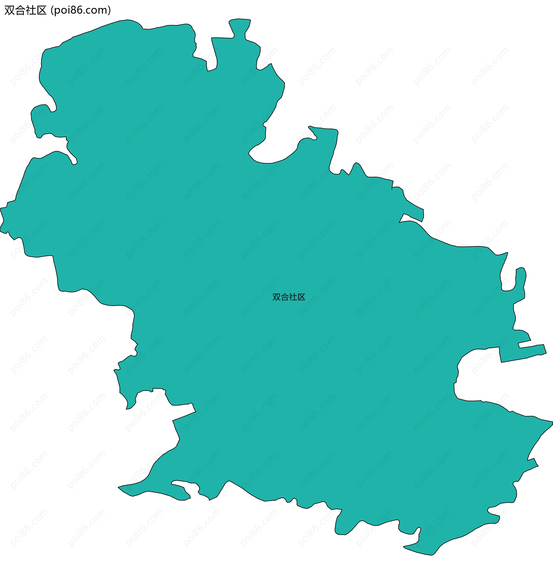 双合社区边界地图