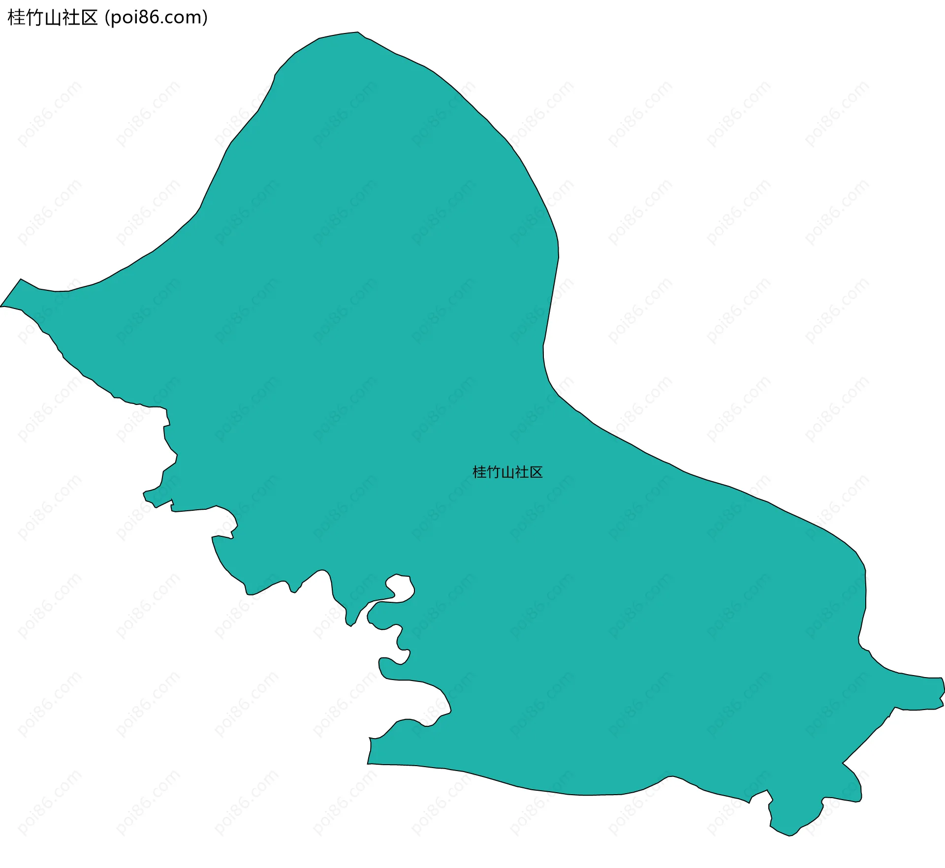 桂竹山社区边界地图