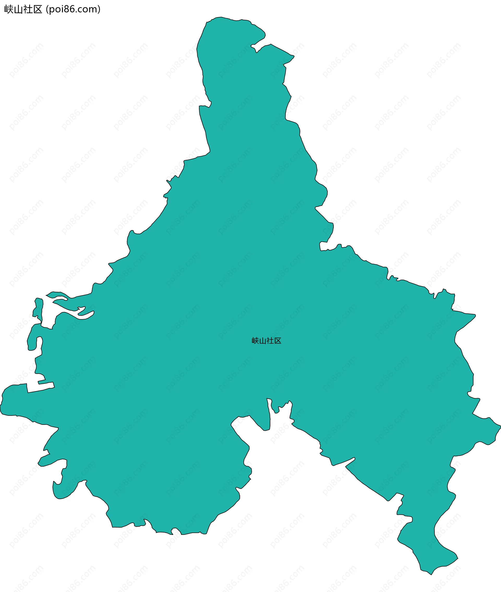 峡山社区边界地图