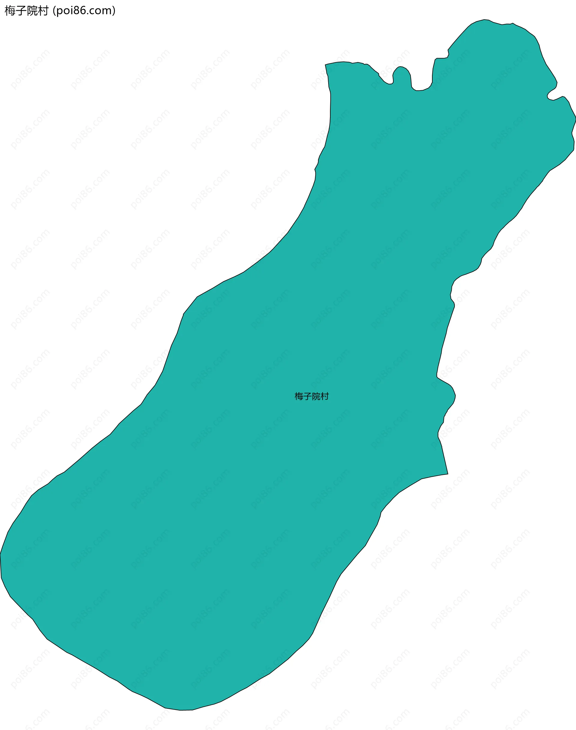 梅子院村边界地图