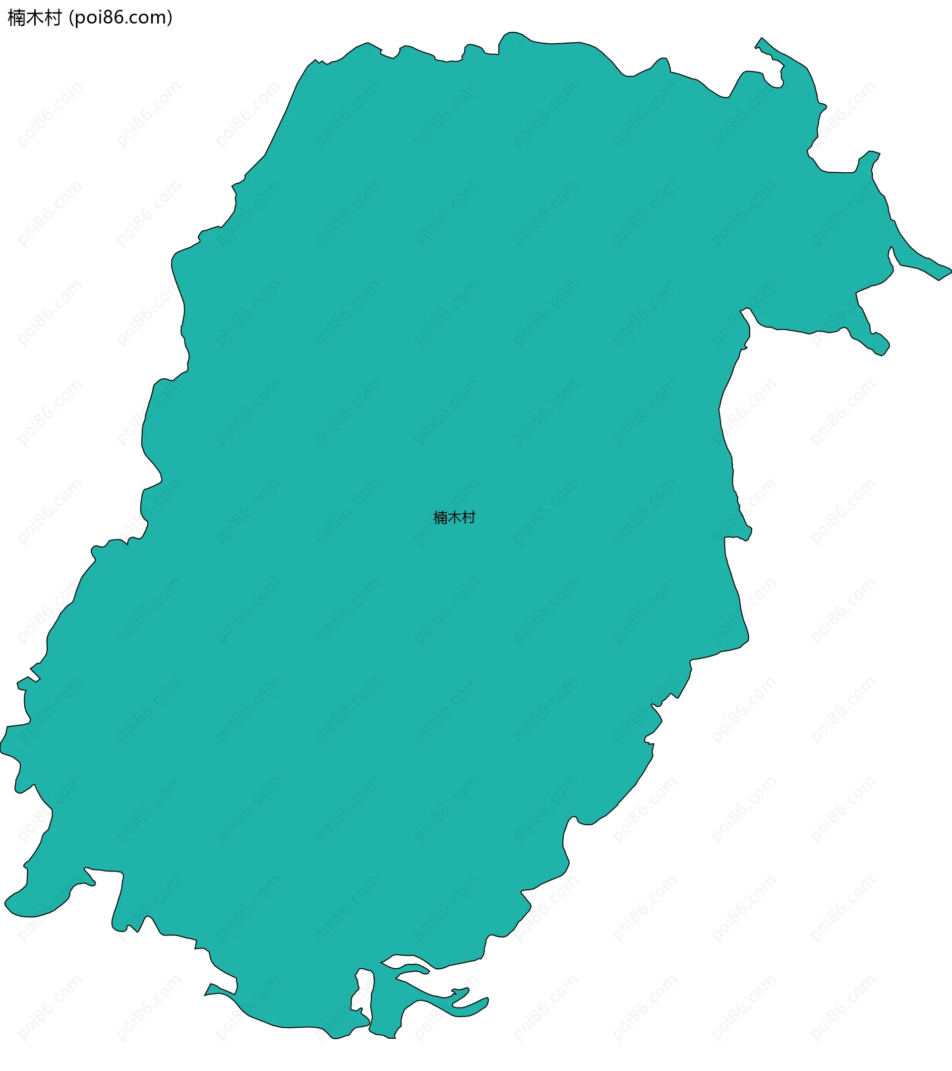 楠木村边界地图