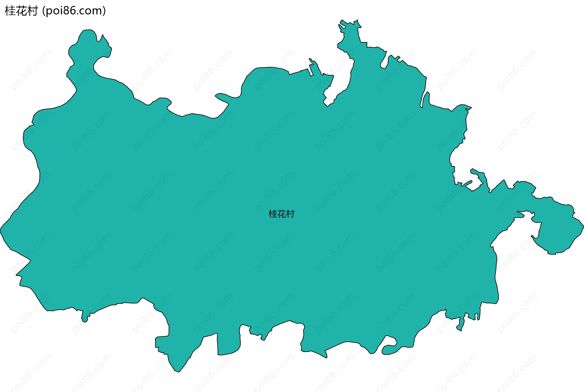 桂花村边界地图