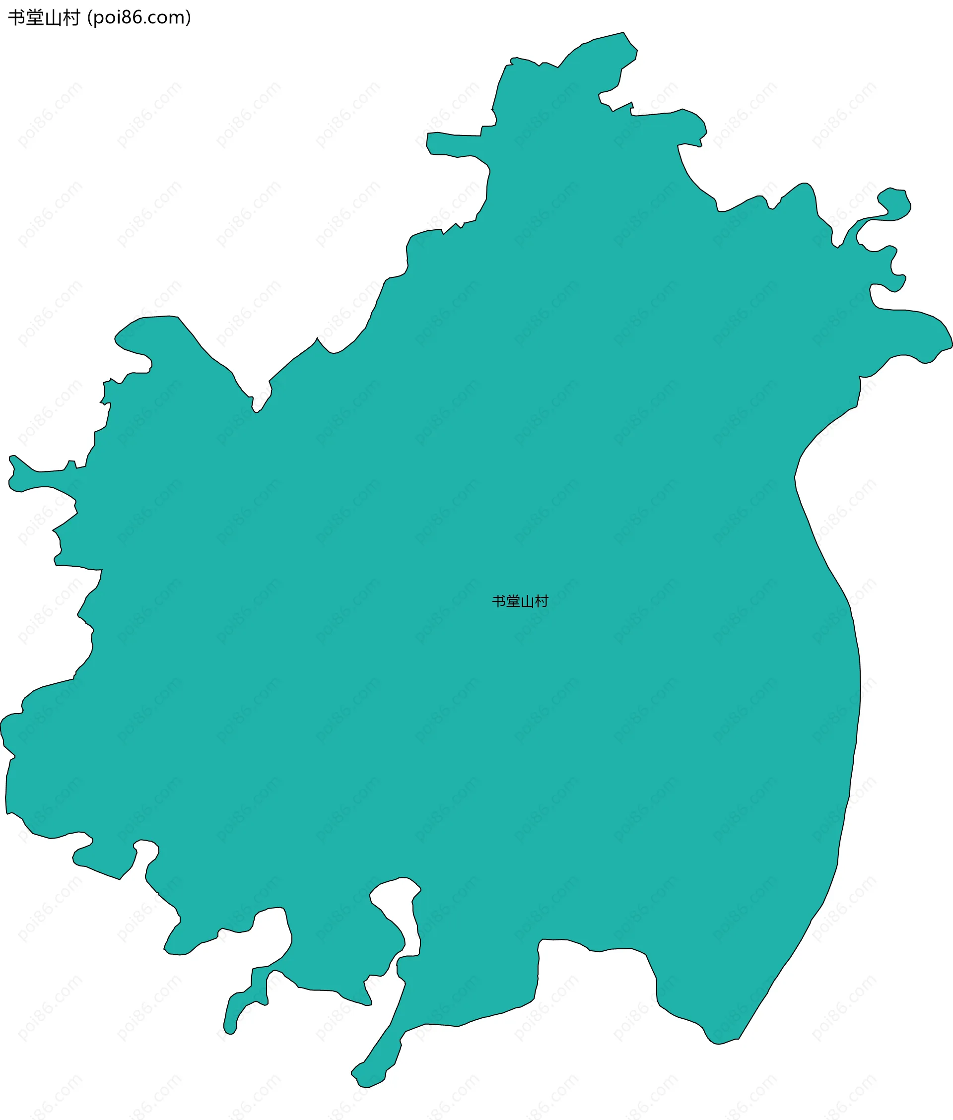 书堂山村边界地图