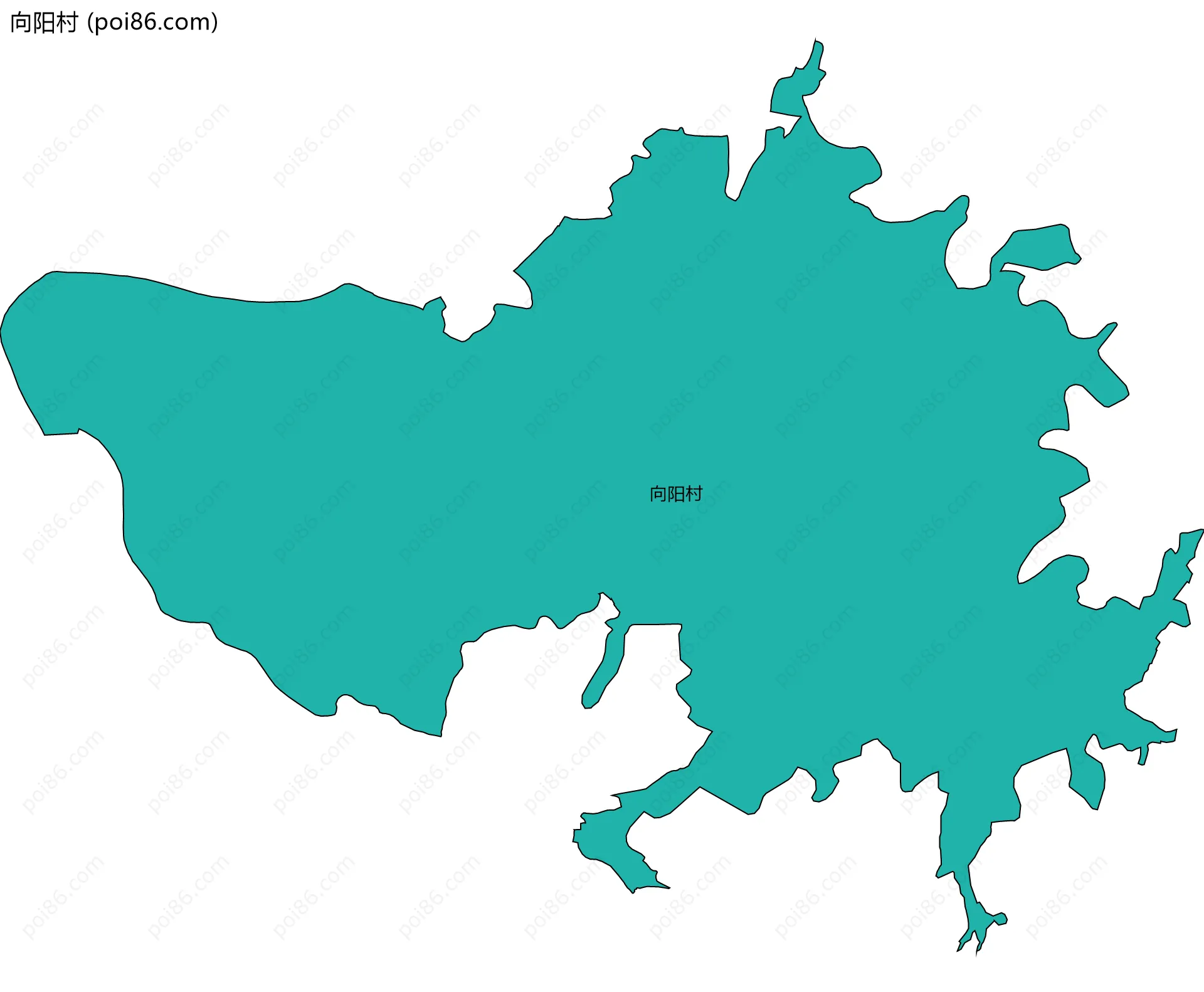 向阳村边界地图