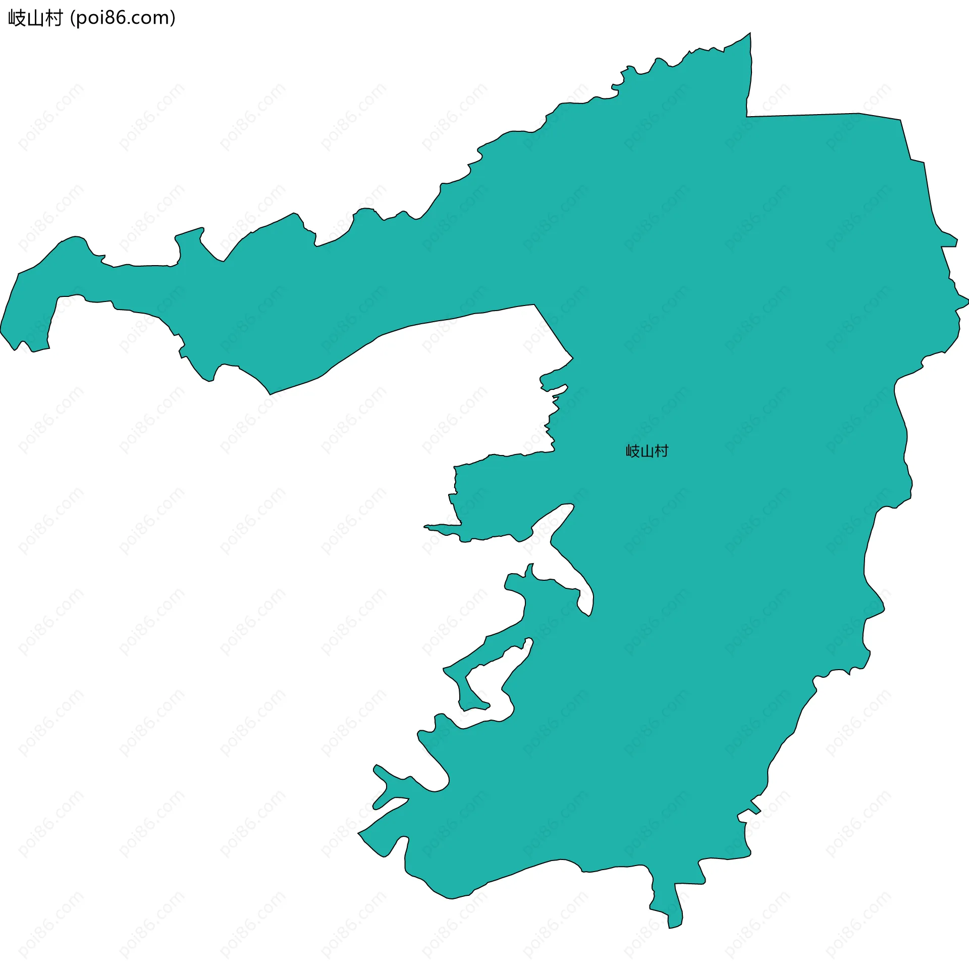 岐山村边界地图