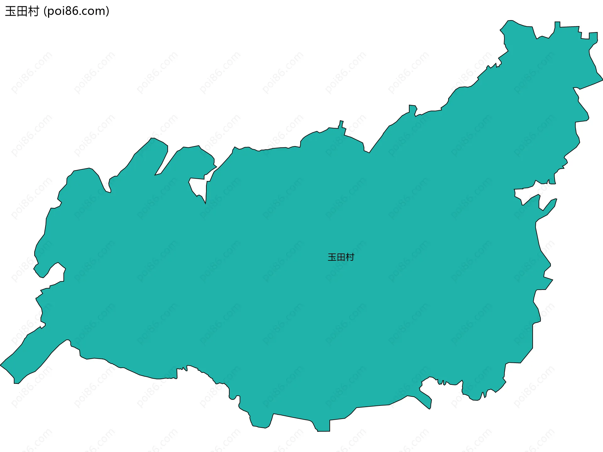 玉田村边界地图