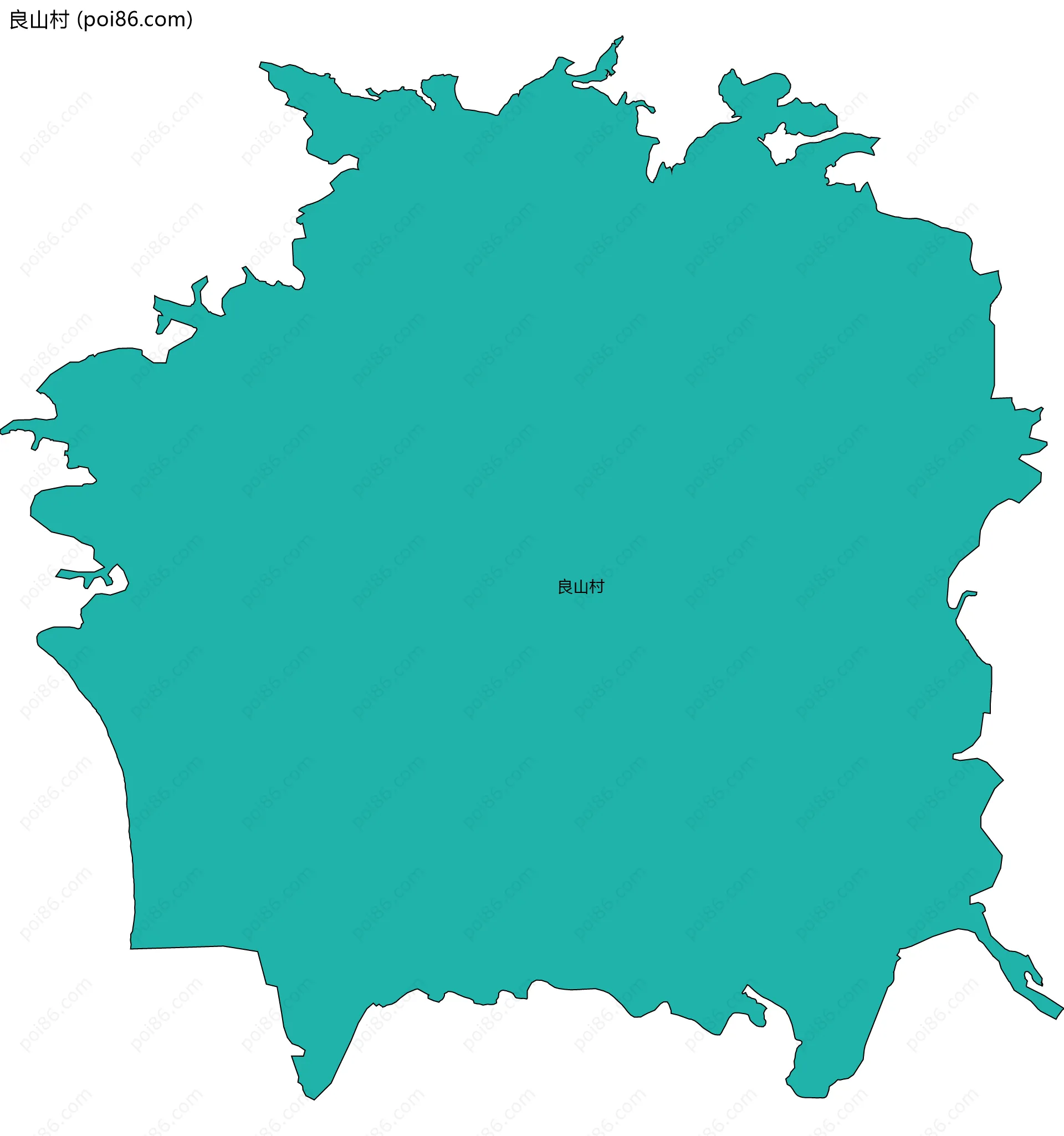 良山村边界地图