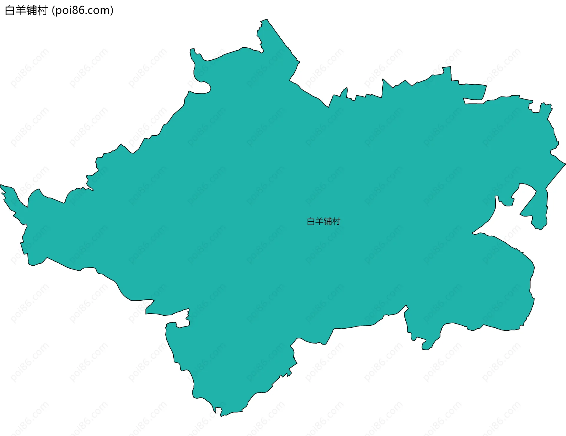 白羊铺村边界地图