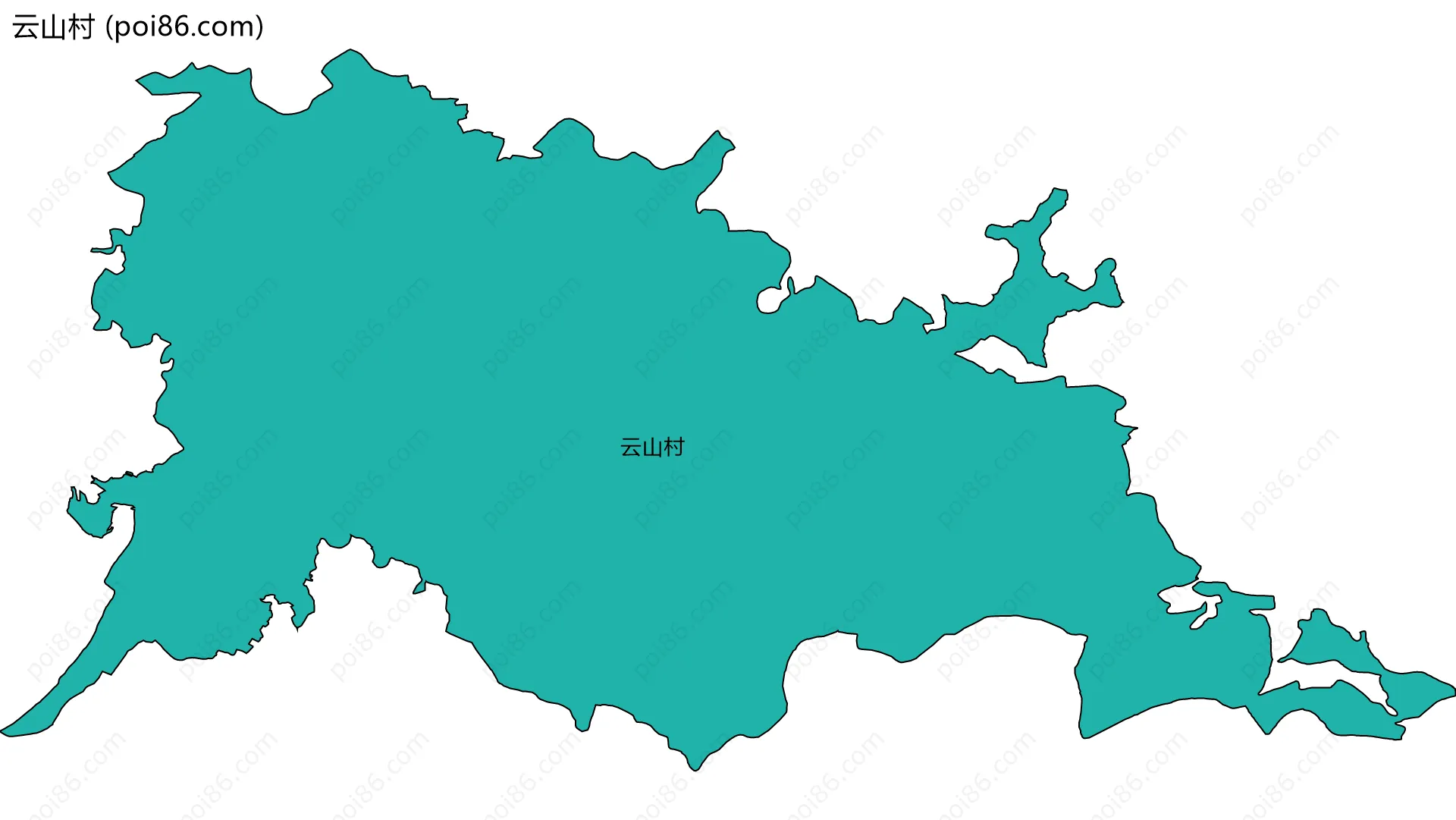 云山村边界地图