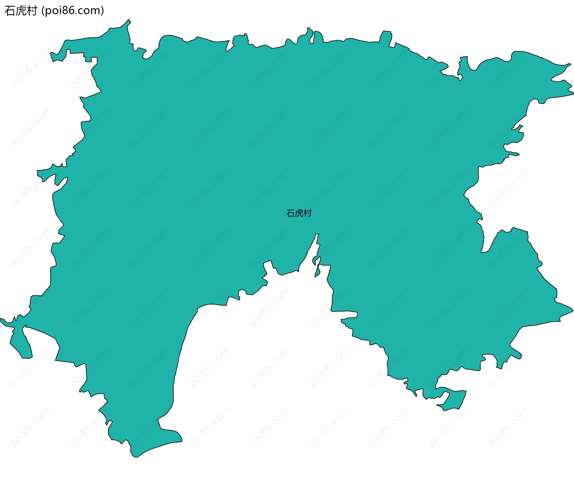 石虎村边界地图