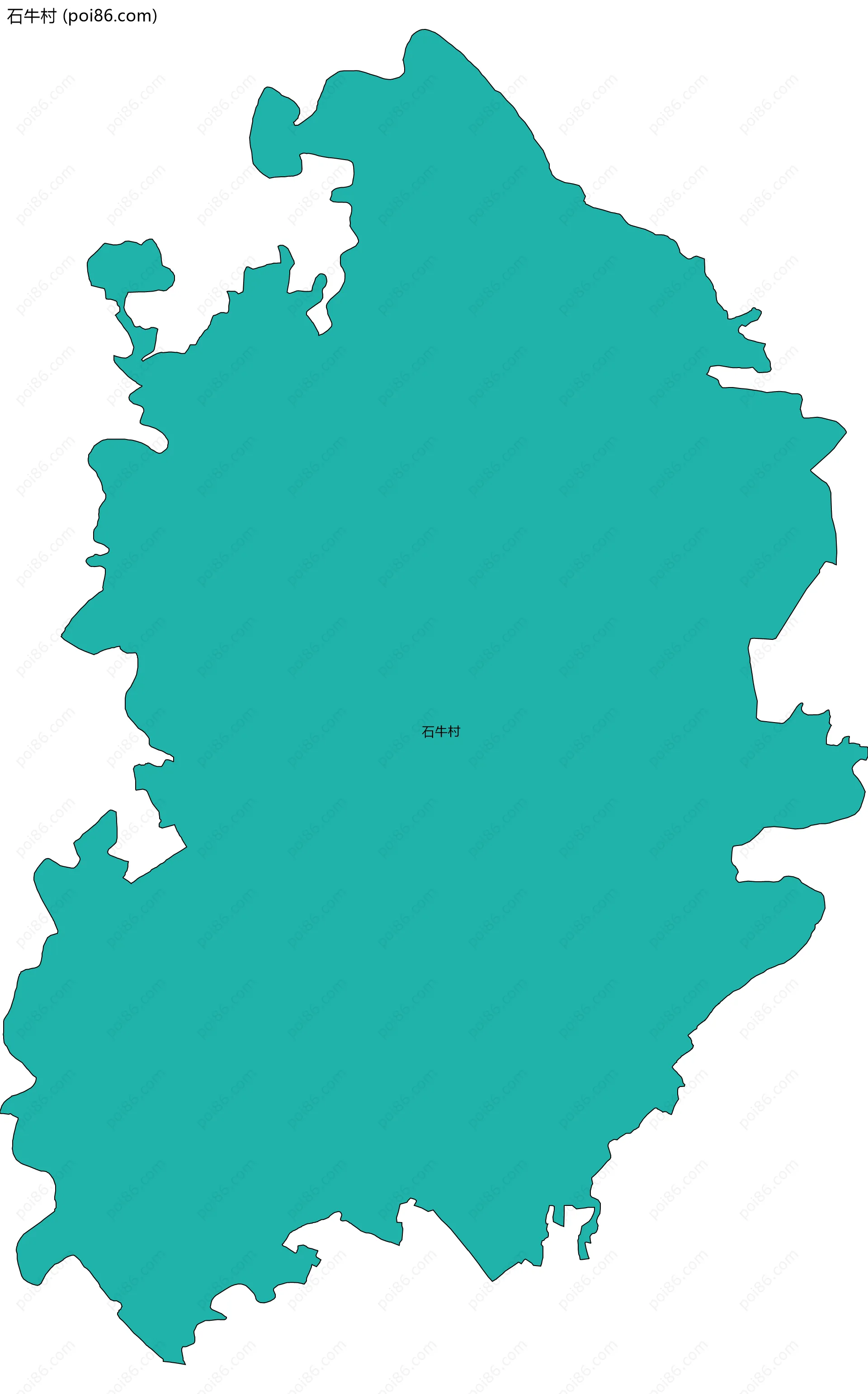 石牛村边界地图