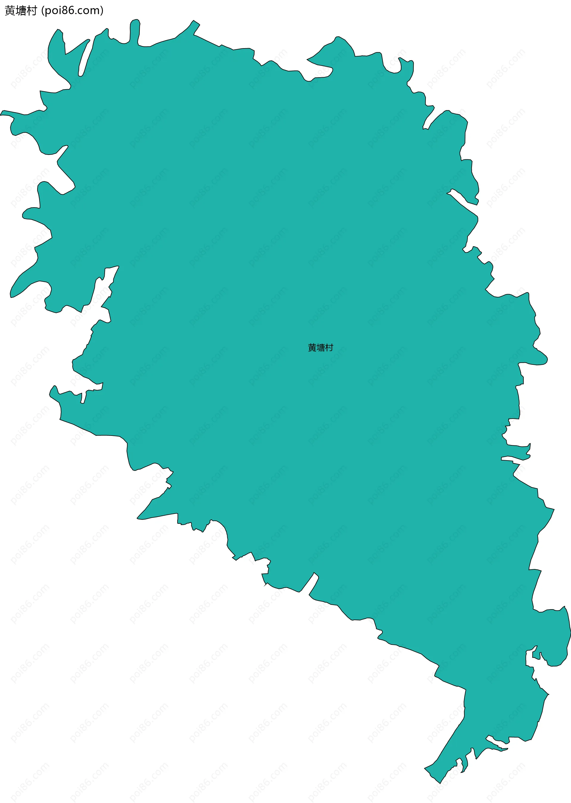 黄塘村边界地图