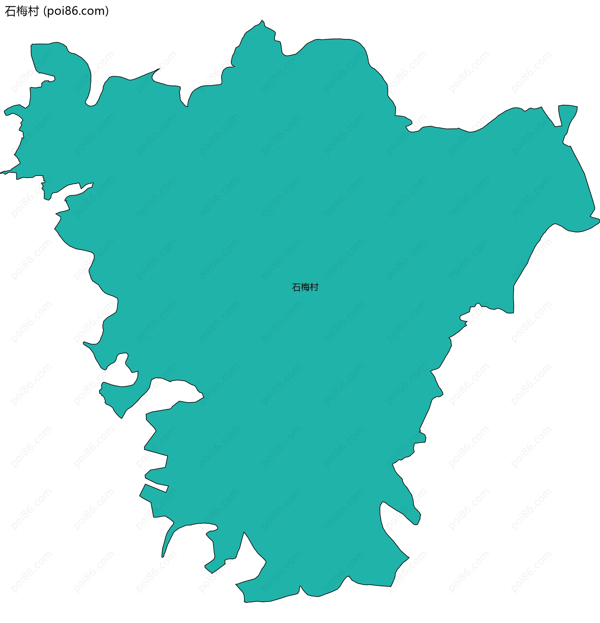 石梅村边界地图