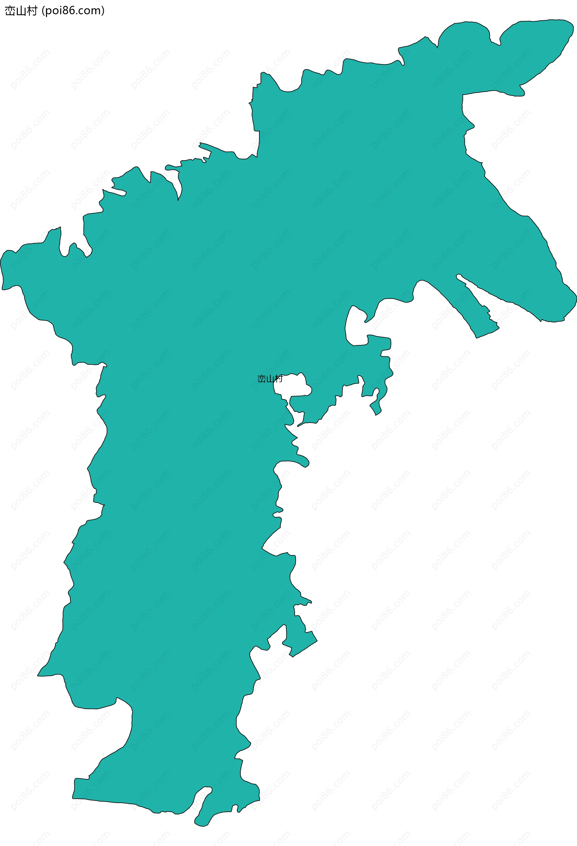 峦山村边界地图