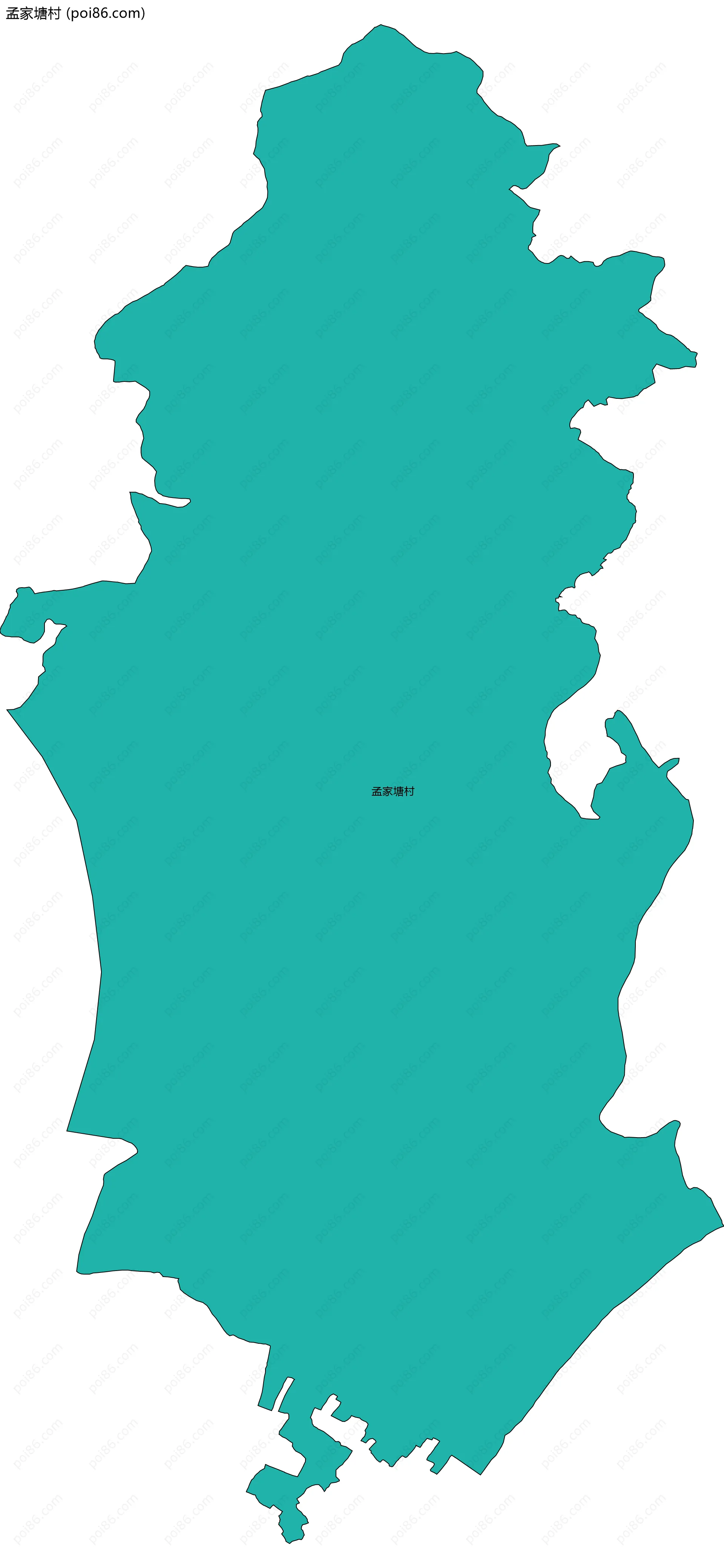 孟家塘村边界地图