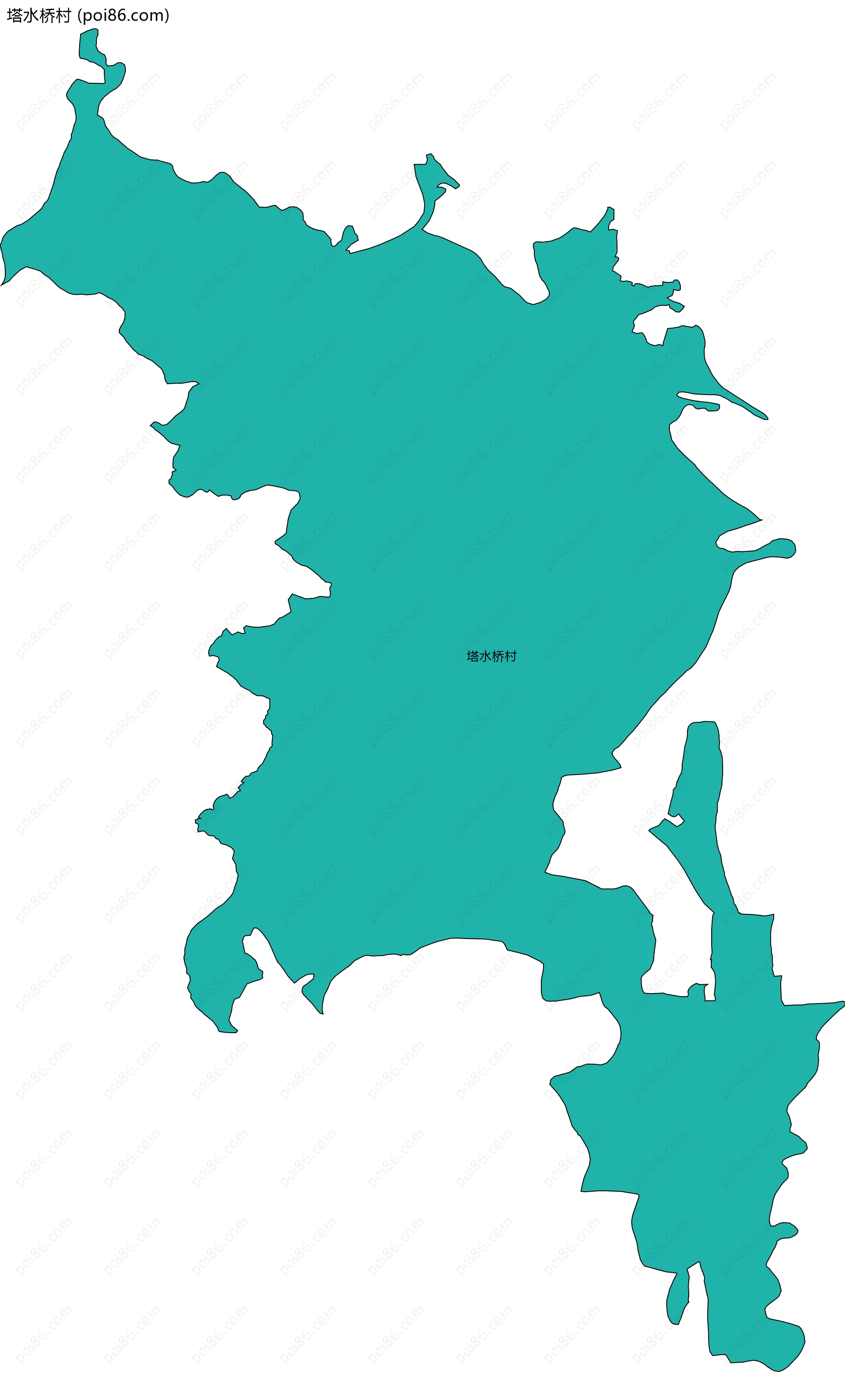 塔水桥村边界地图