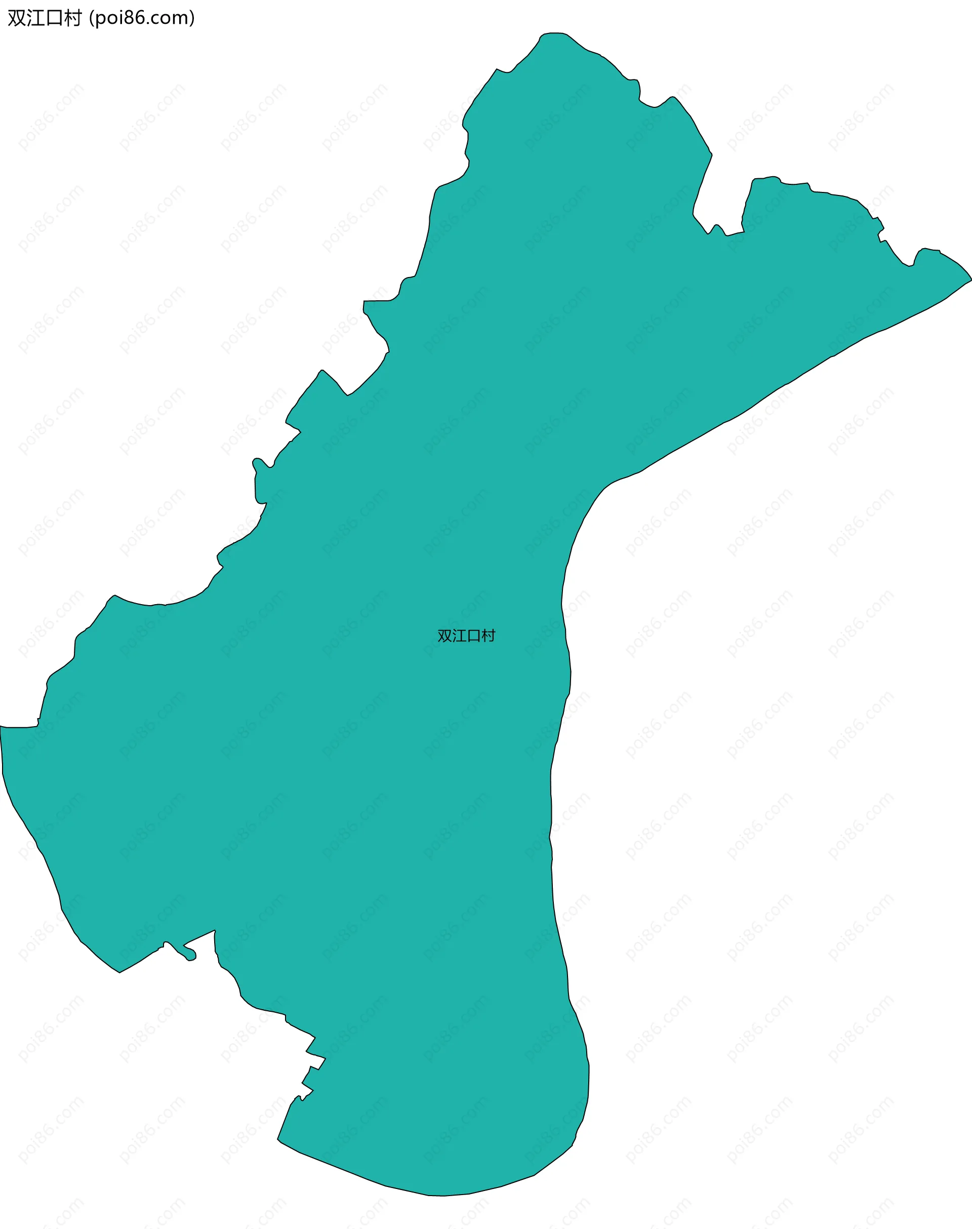 双江口村边界地图