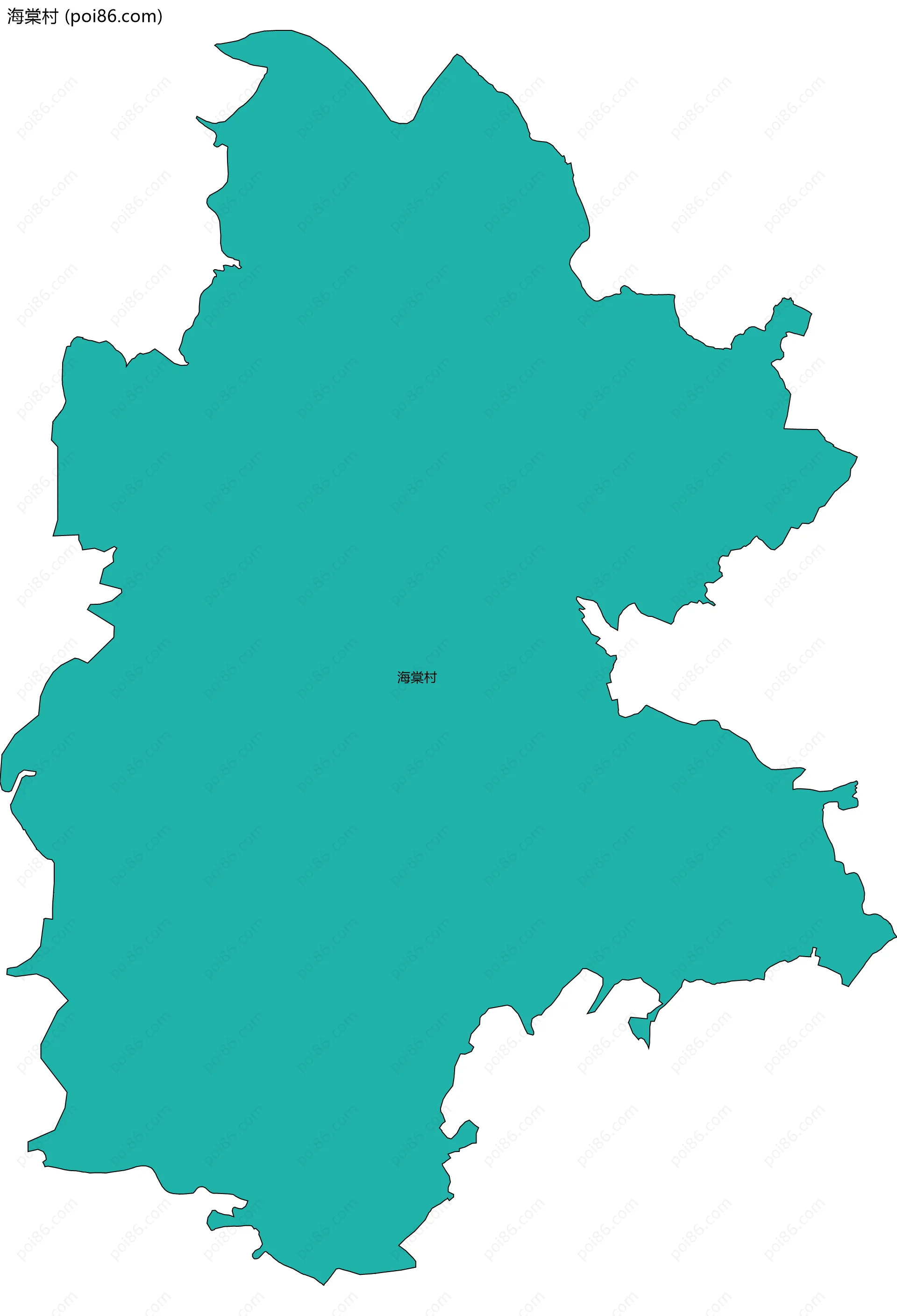 海棠村边界地图