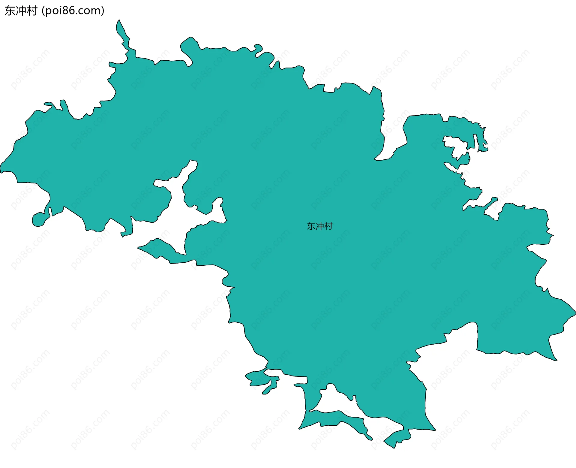 东冲村边界地图