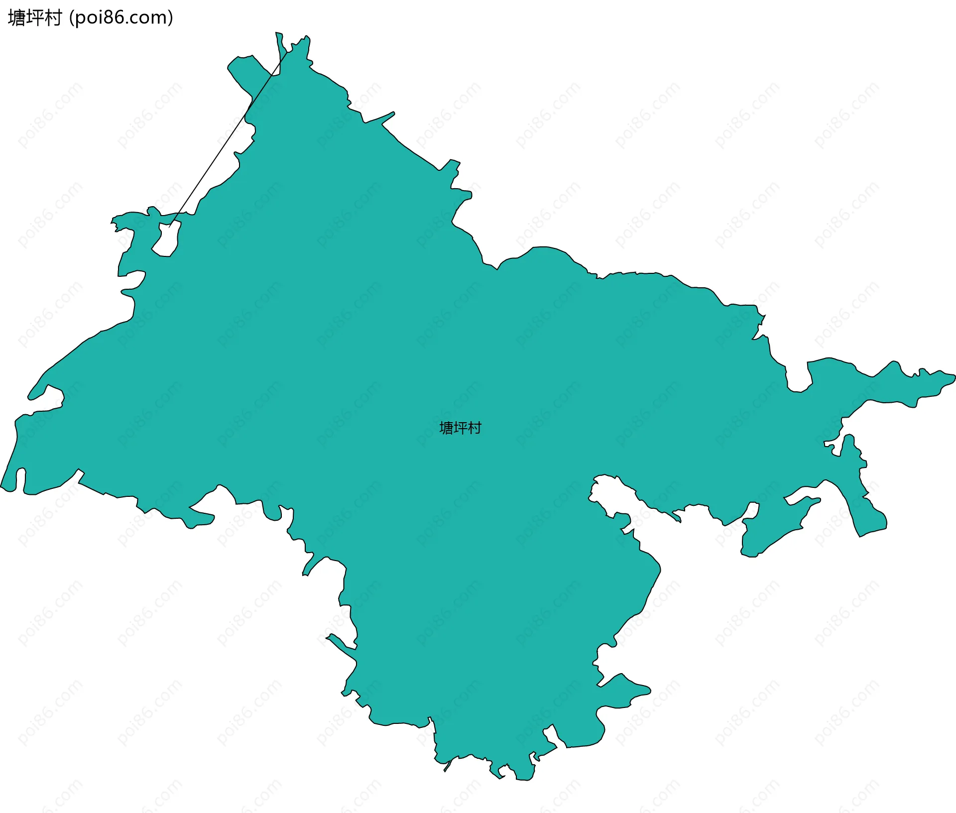 塘坪村边界地图