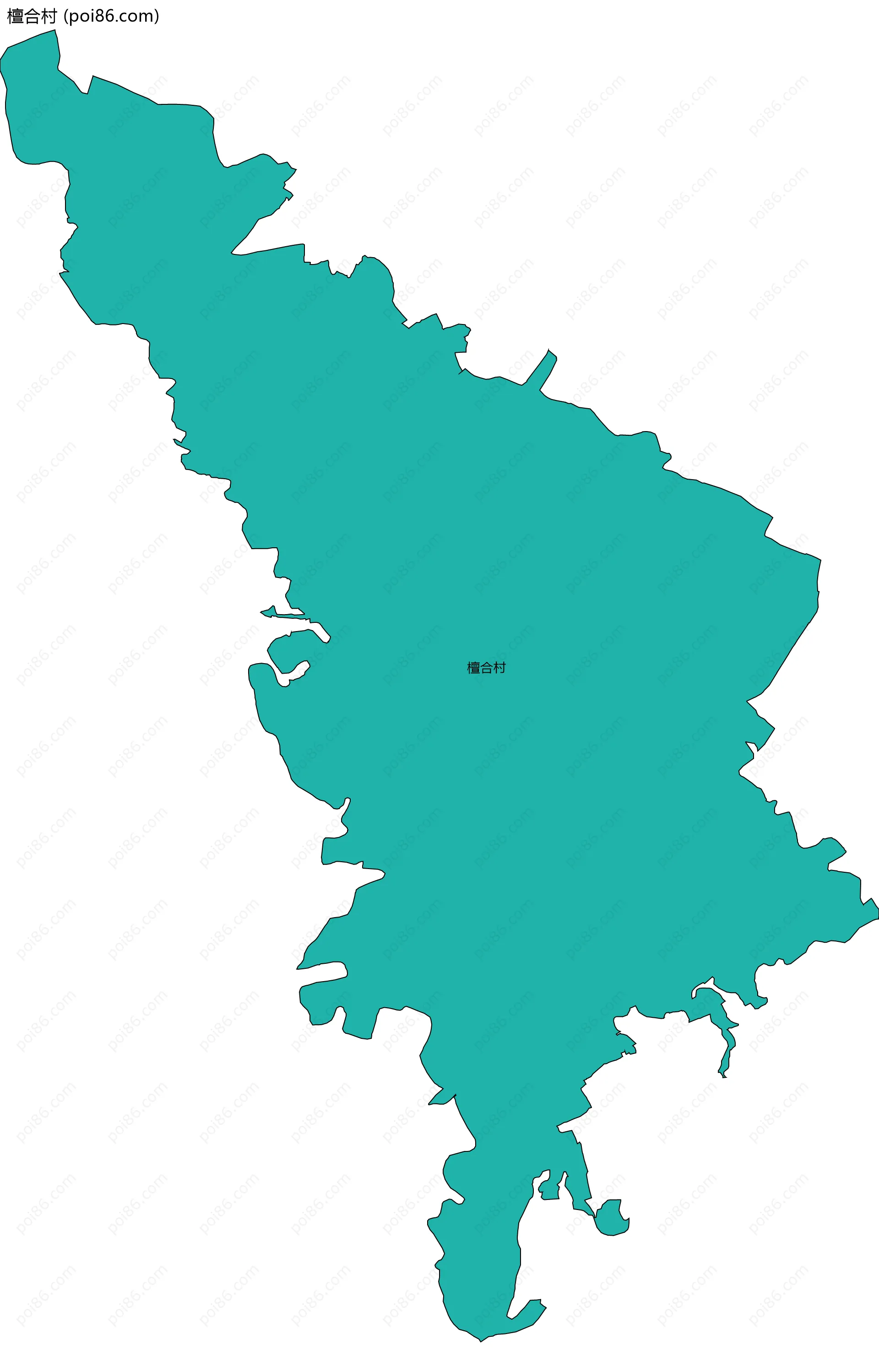 檀合村边界地图