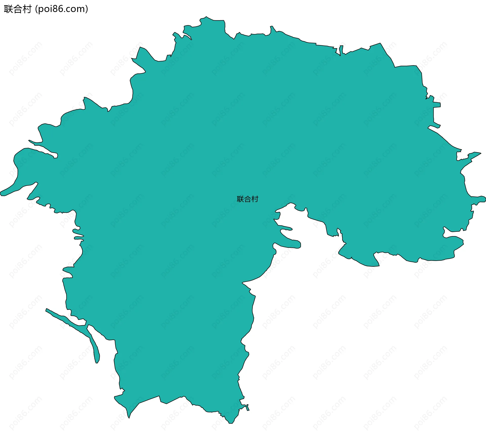 联合村边界地图