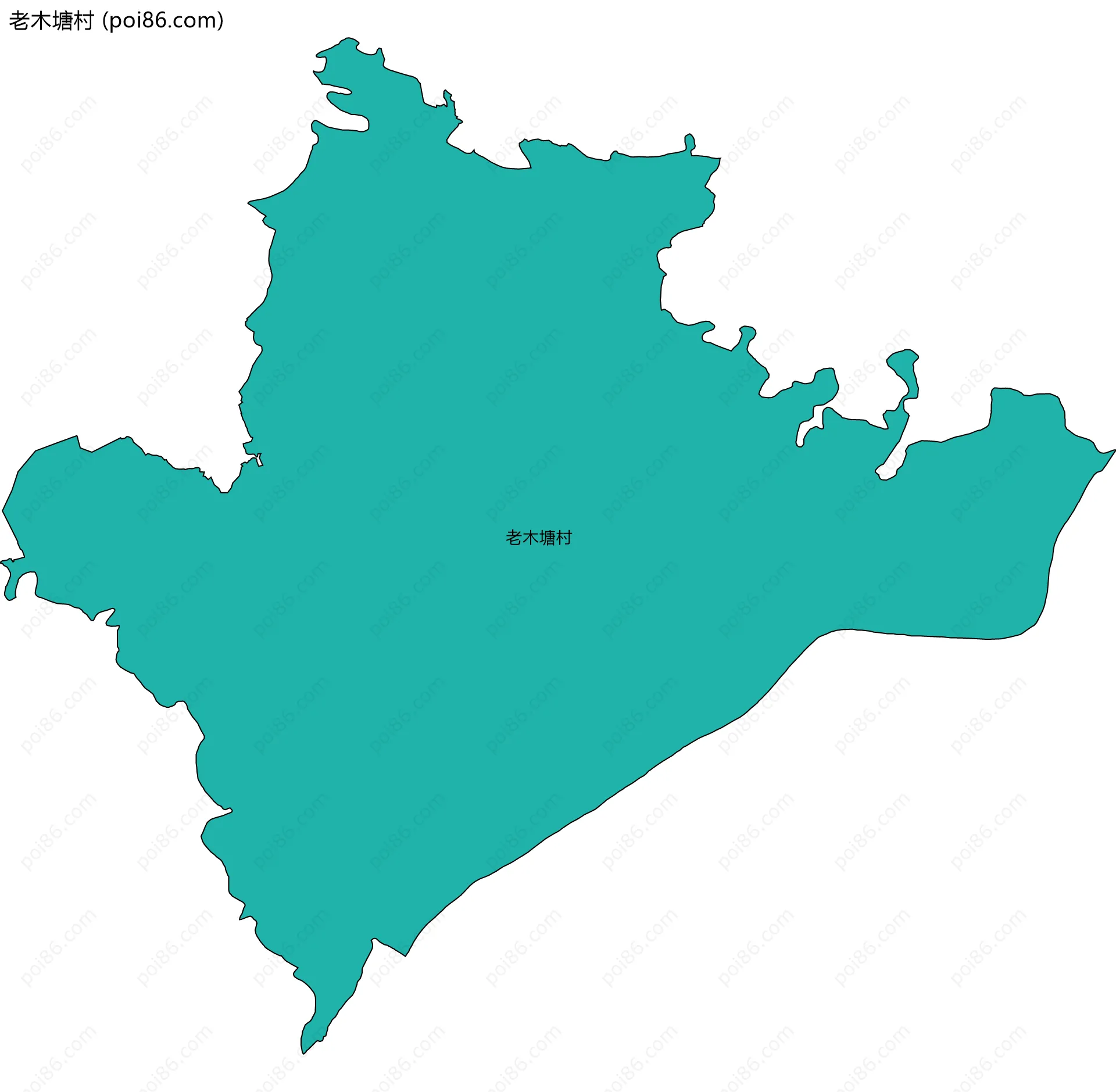 老木塘村边界地图