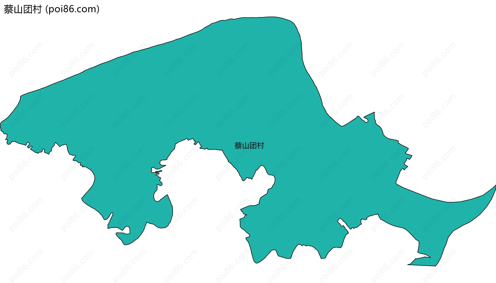 蔡山团村边界地图