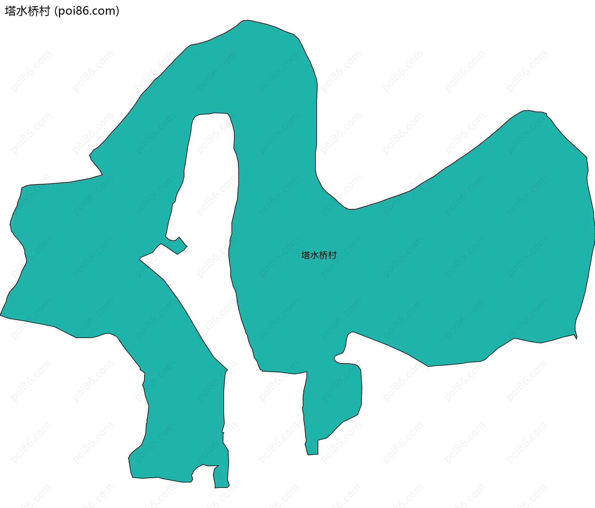 塔水桥村边界地图