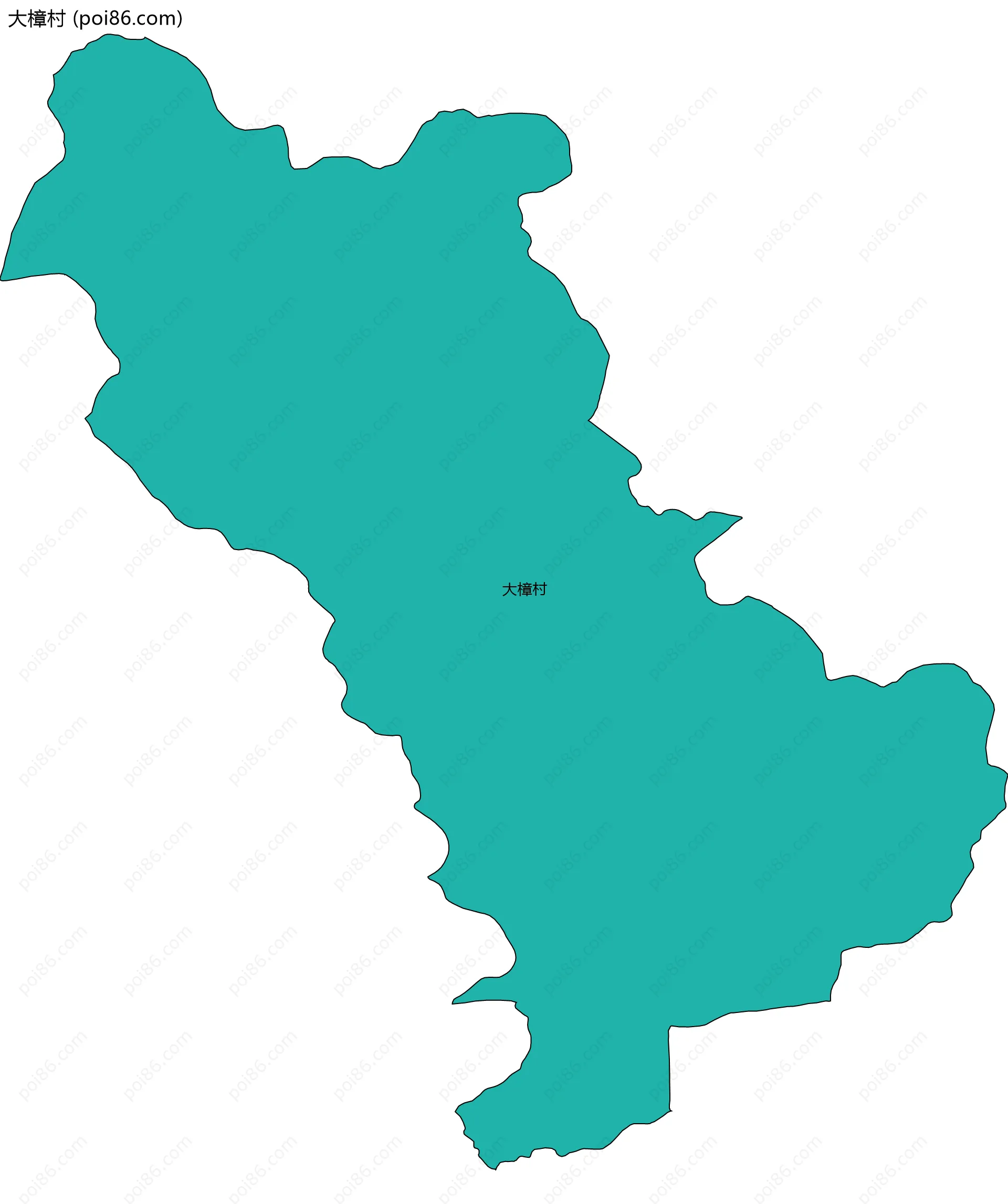 大樟村边界地图