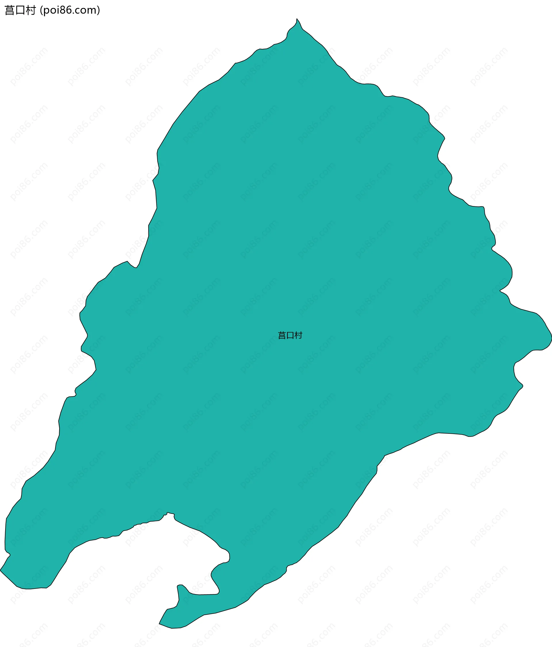 莒口村边界地图