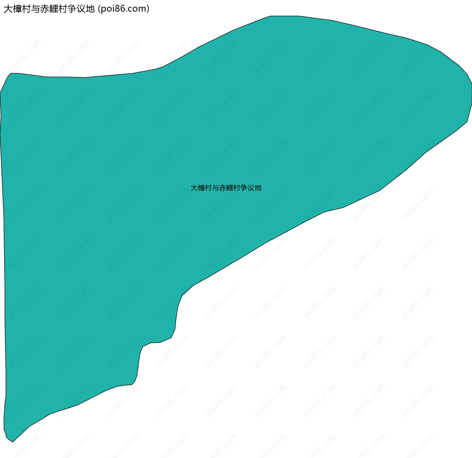 大樟村与赤鲤村争议地边界地图