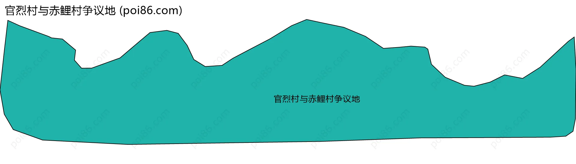 官烈村与赤鲤村争议地边界地图