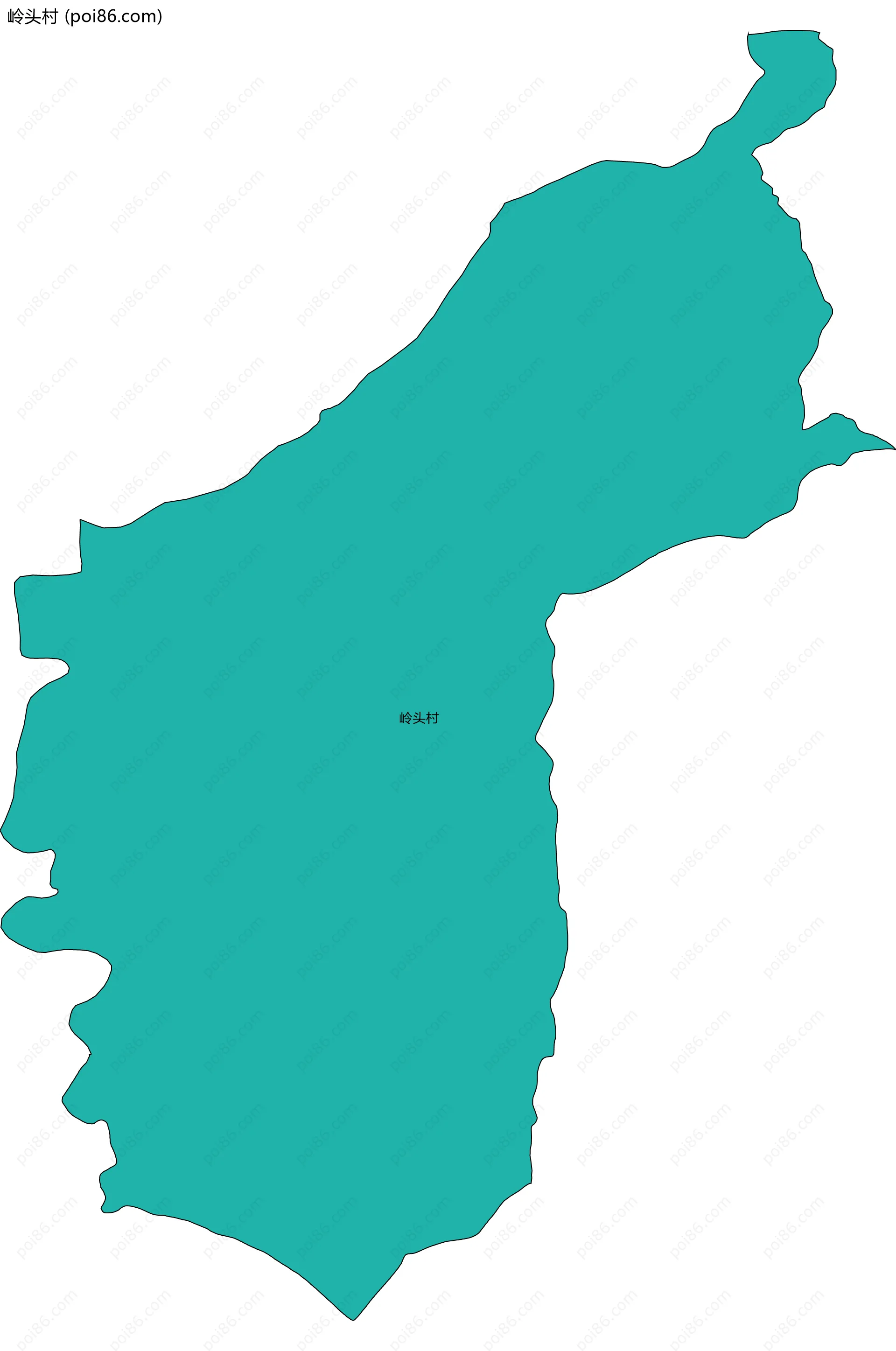 岭头村边界地图