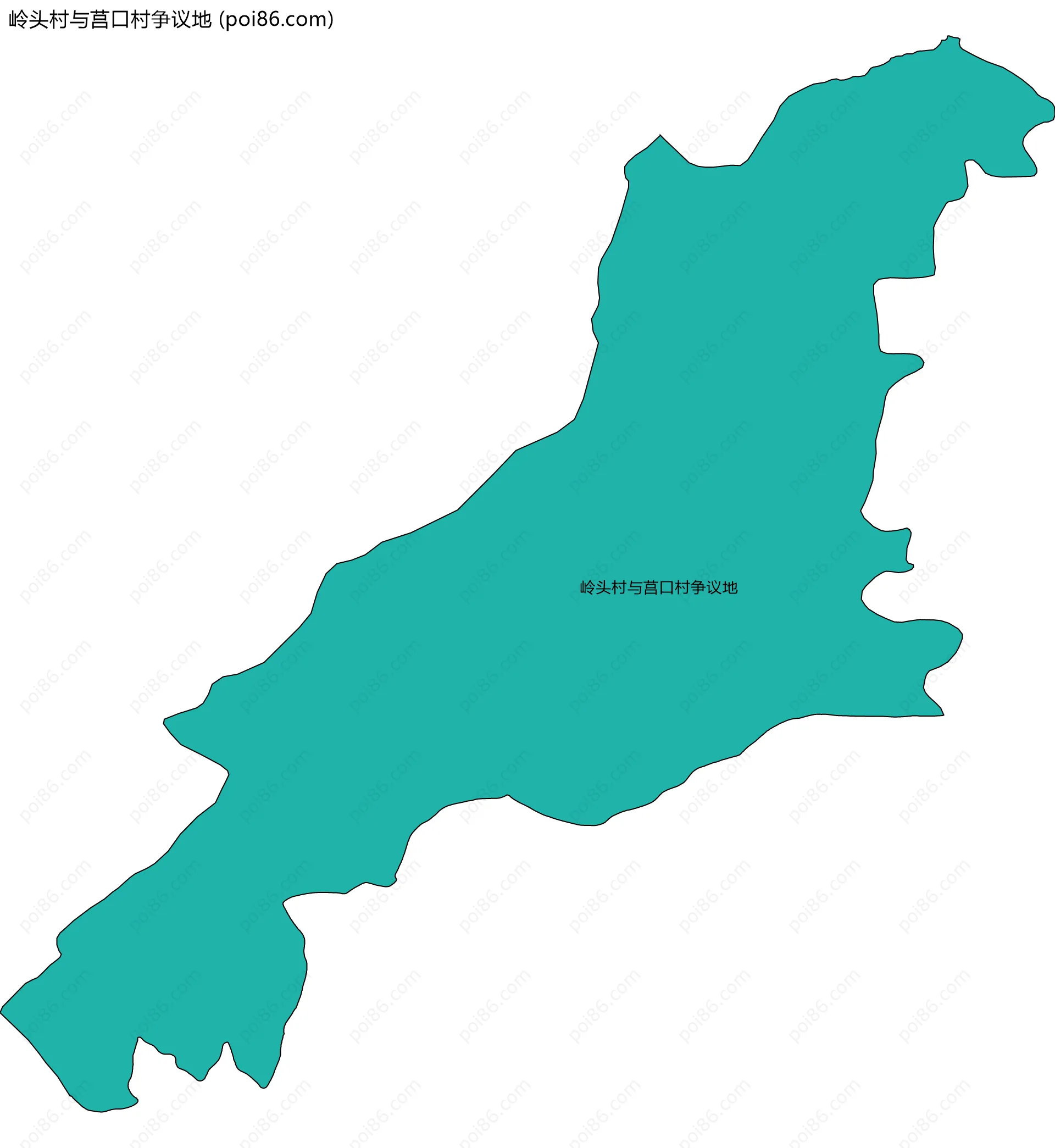 岭头村与莒口村争议地边界地图