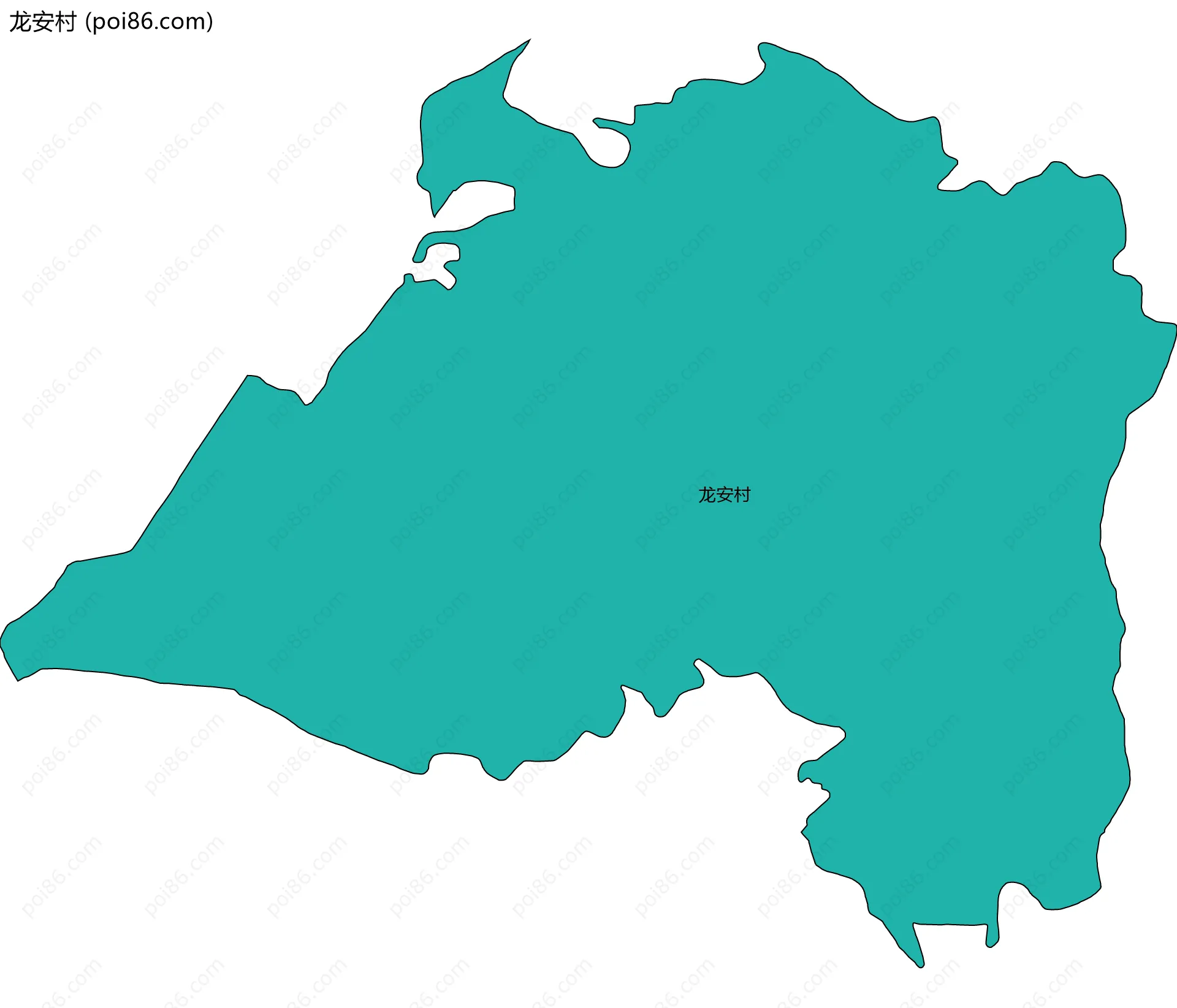 龙安村边界地图