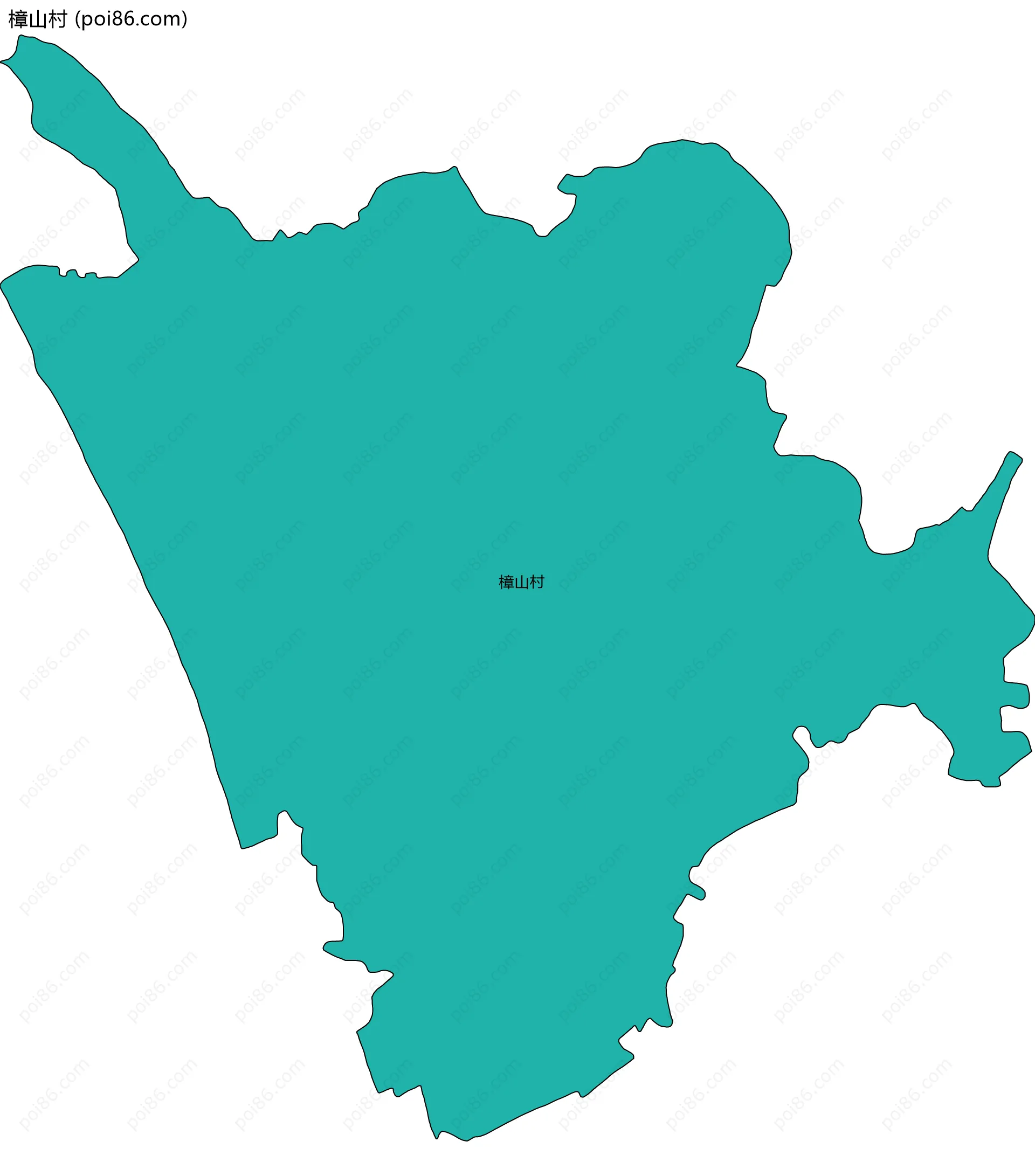 樟山村边界地图