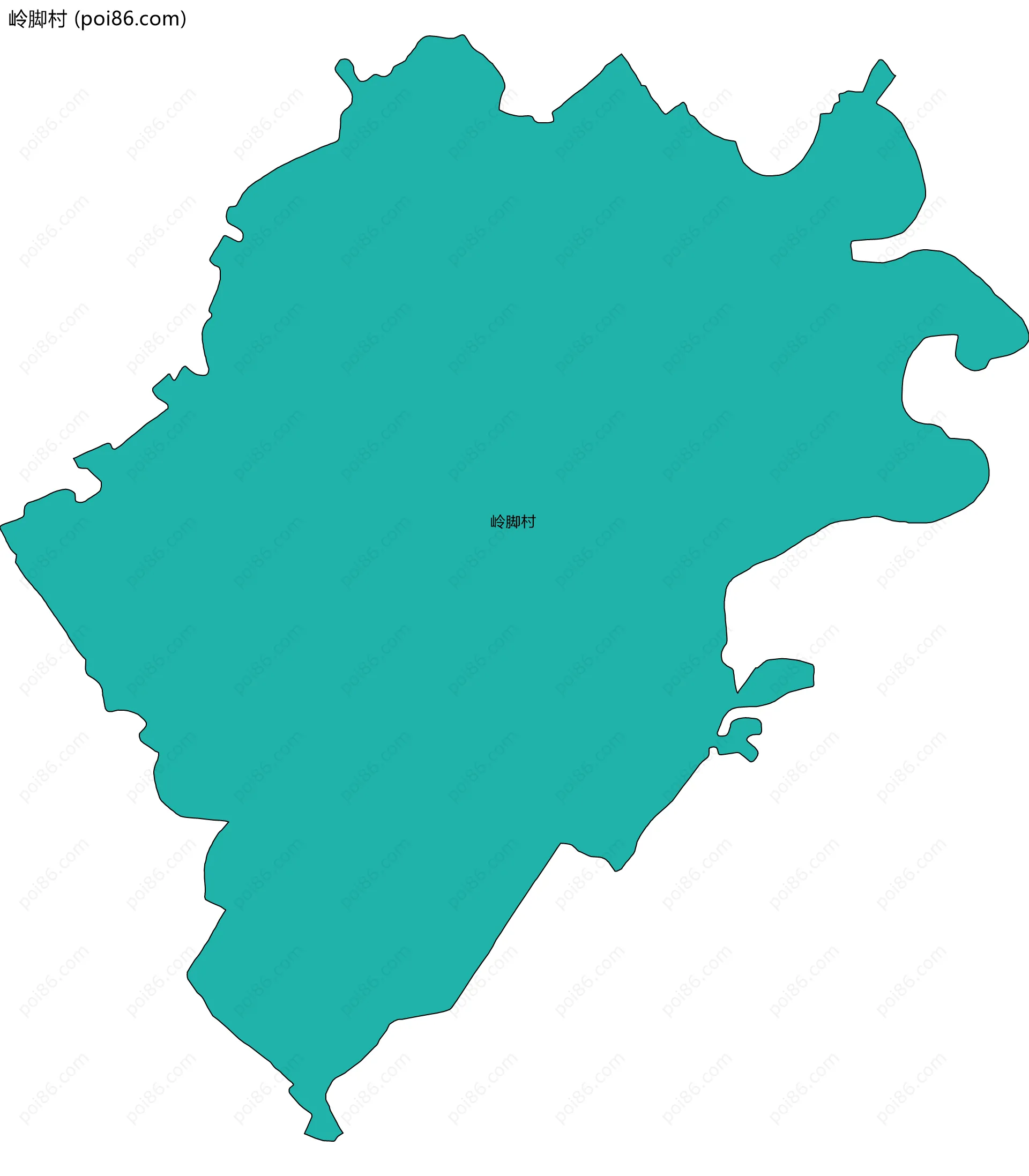 岭脚村边界地图