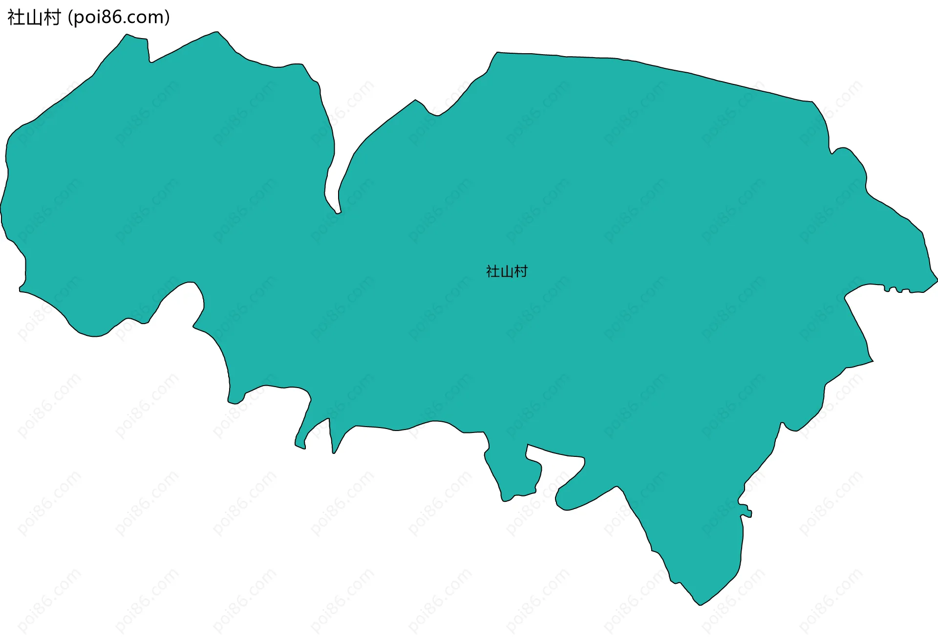 社山村边界地图