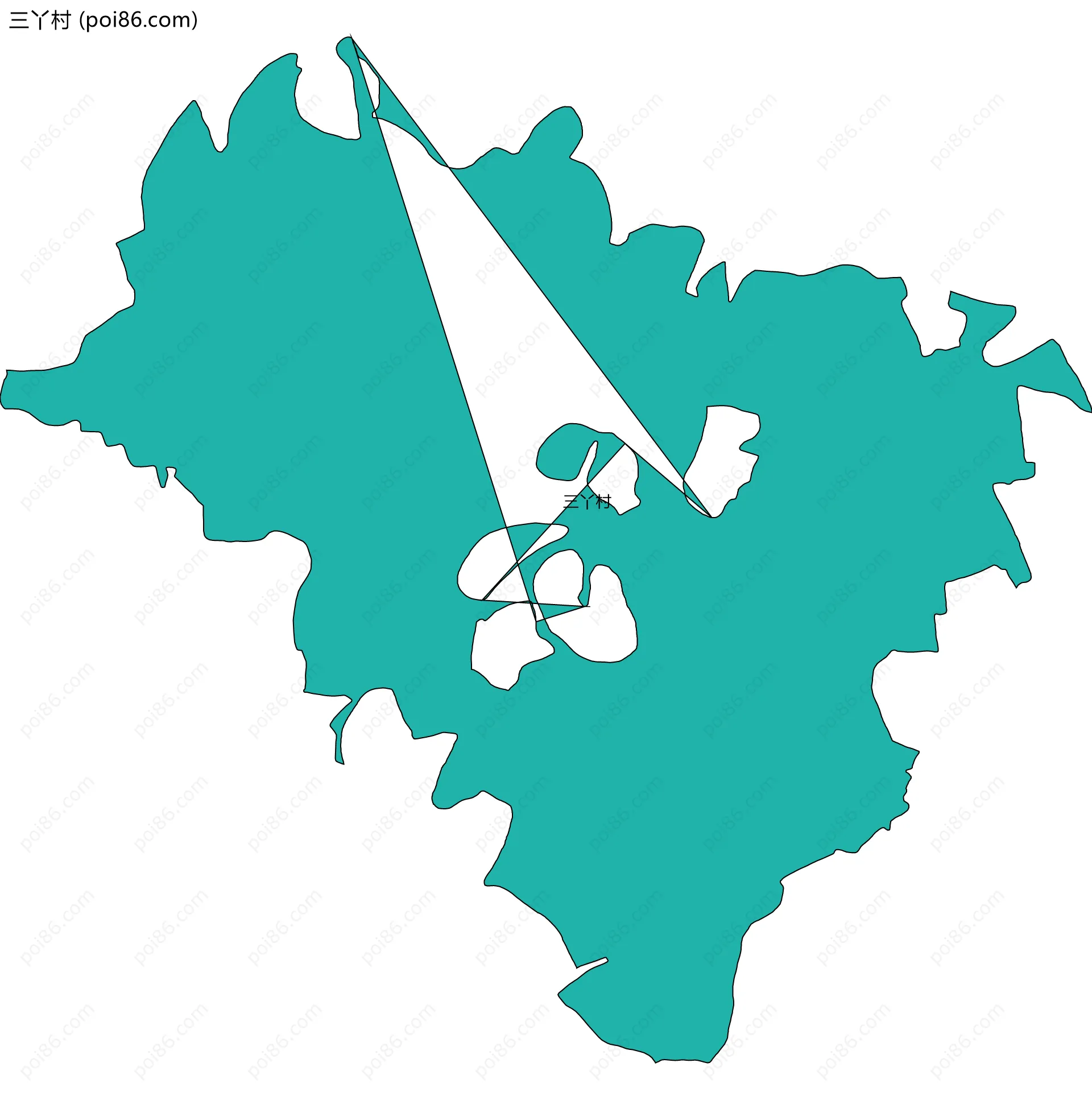 三丫村边界地图