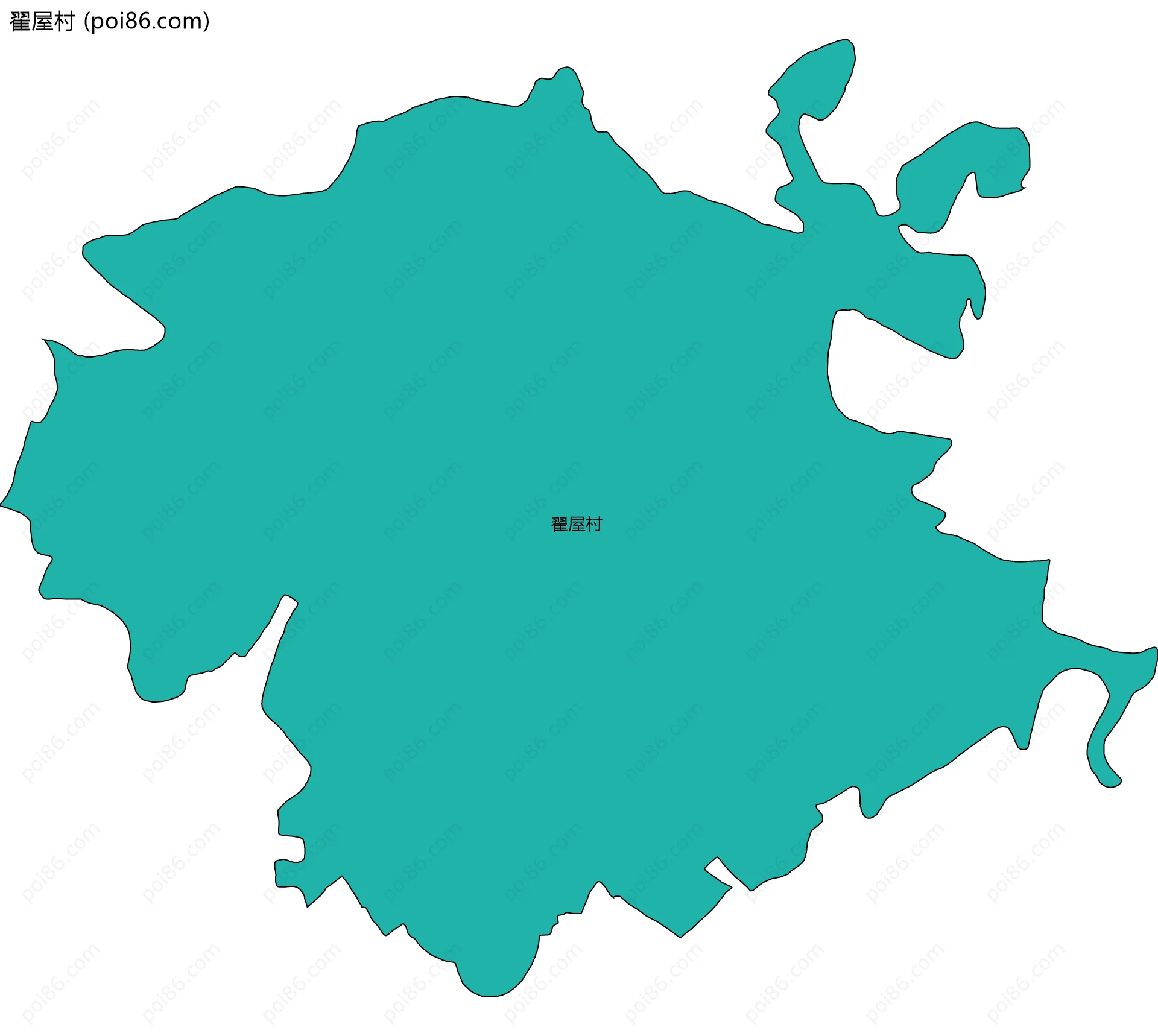 翟屋村边界地图