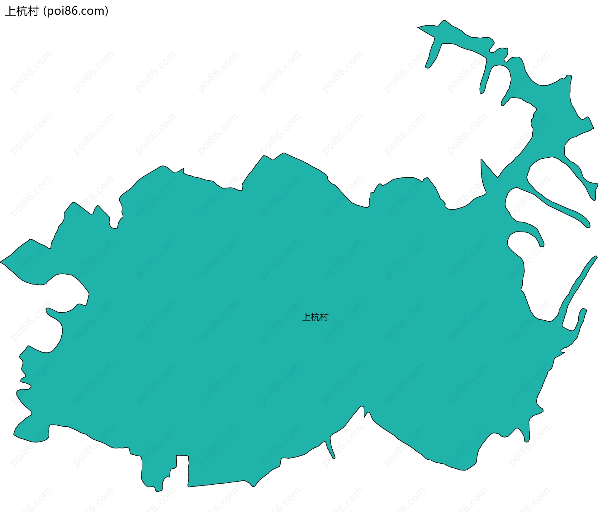 上杭村边界地图