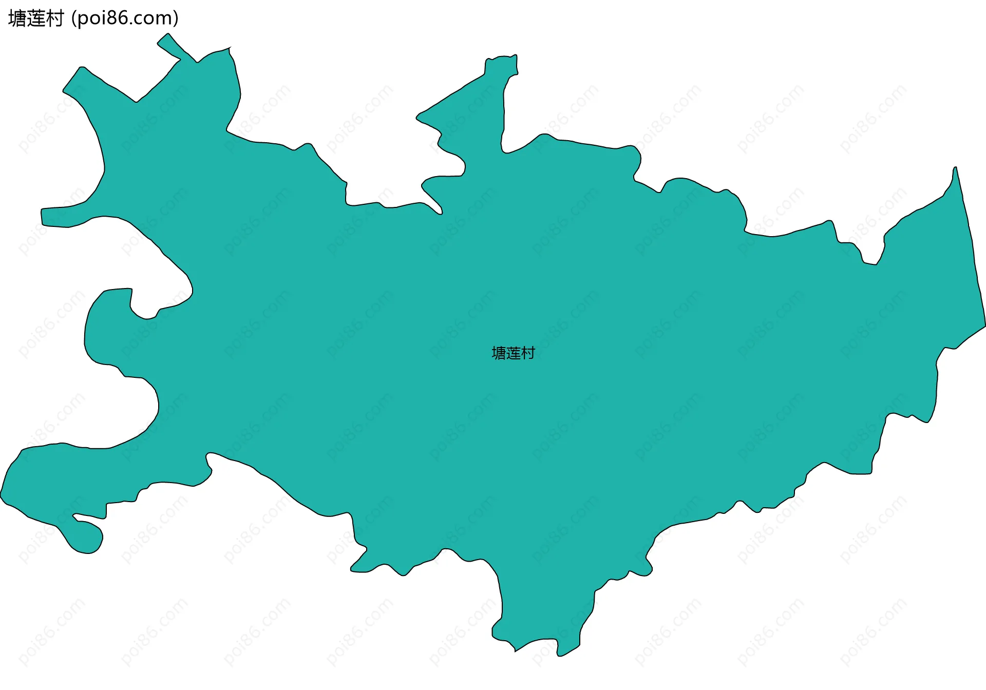 塘莲村边界地图