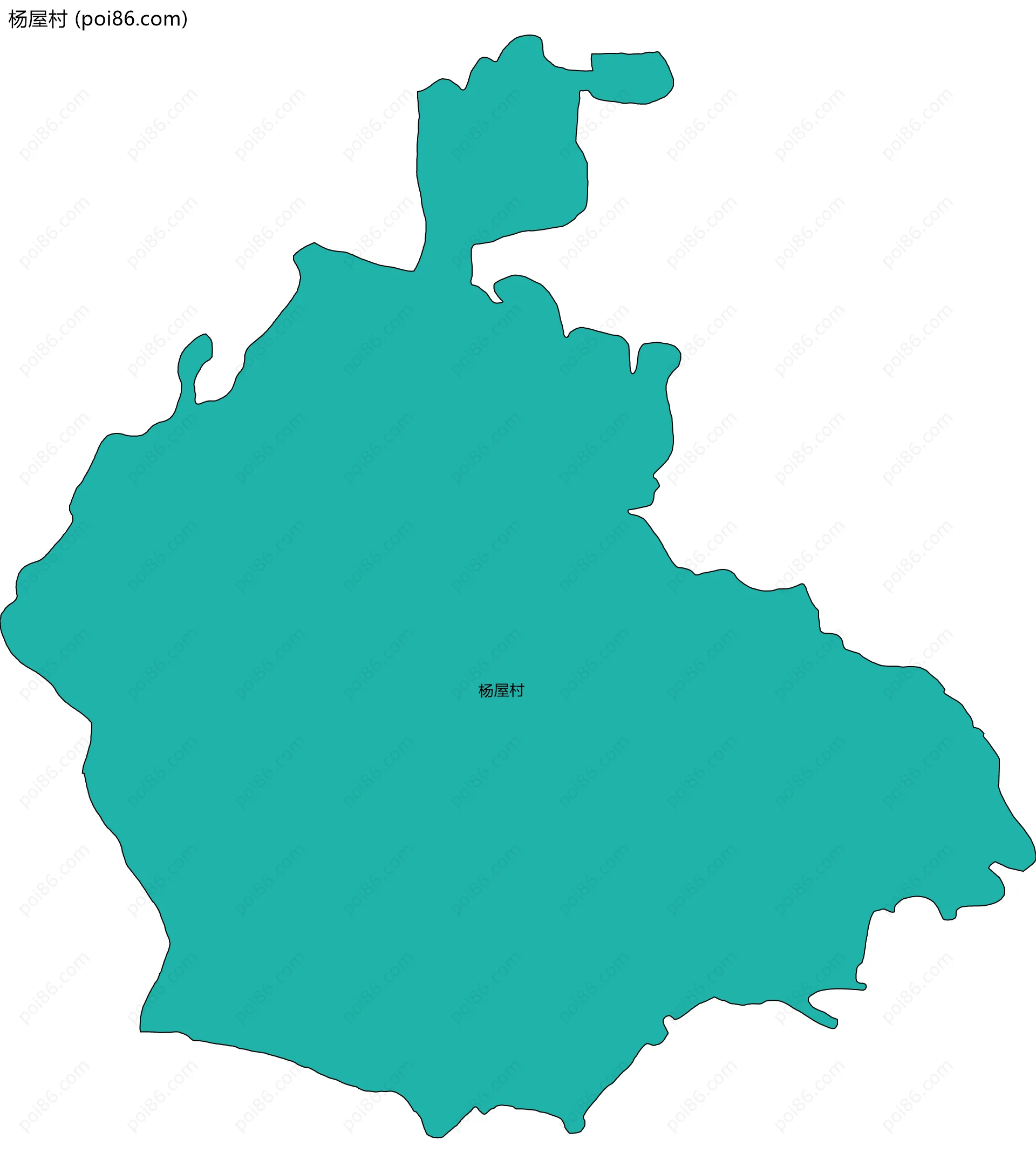 杨屋村边界地图