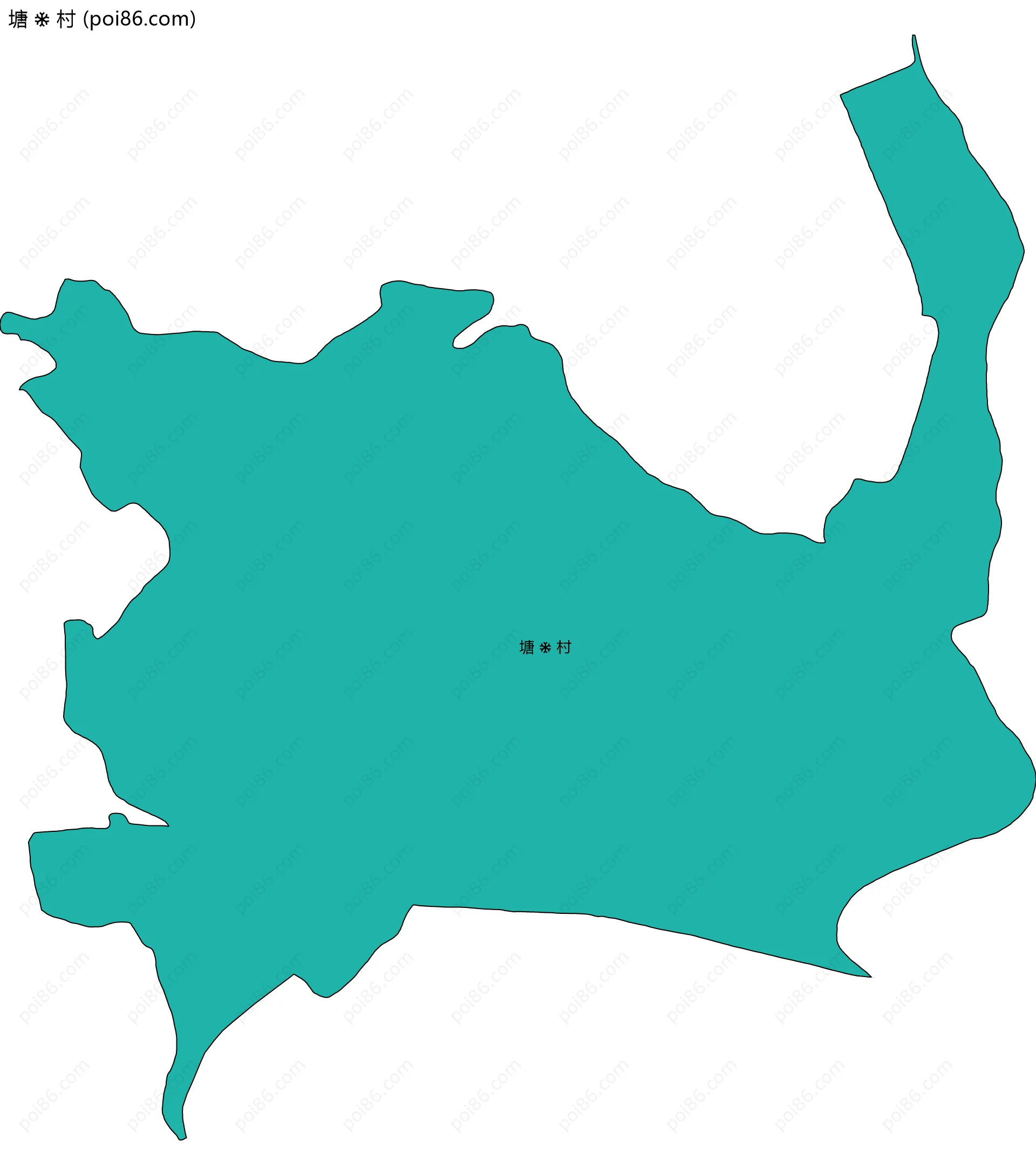 塘村边界地图