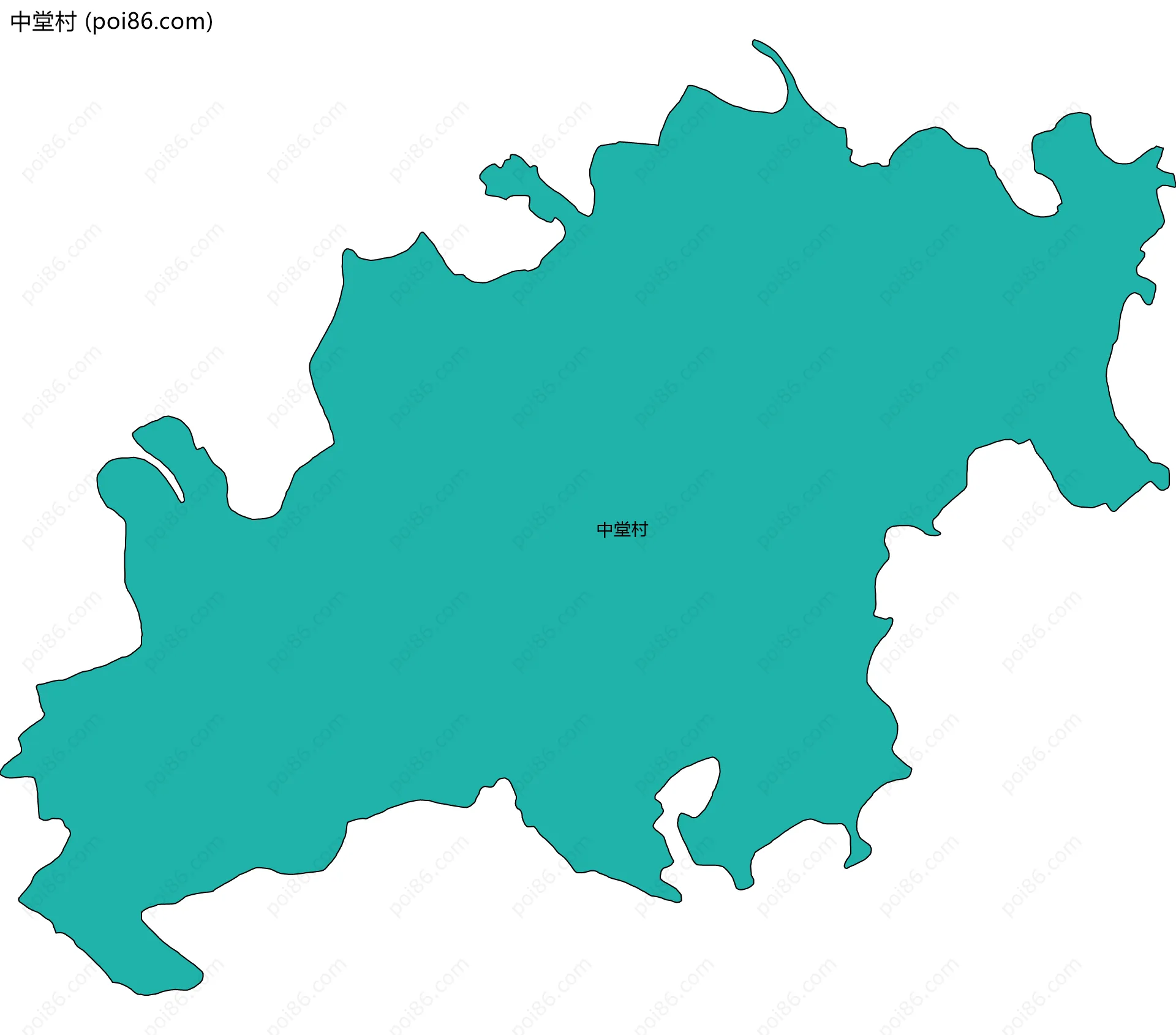 中堂村边界地图