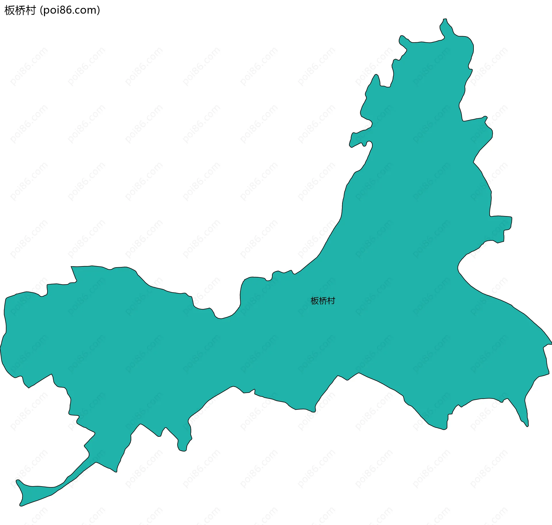 板桥村边界地图