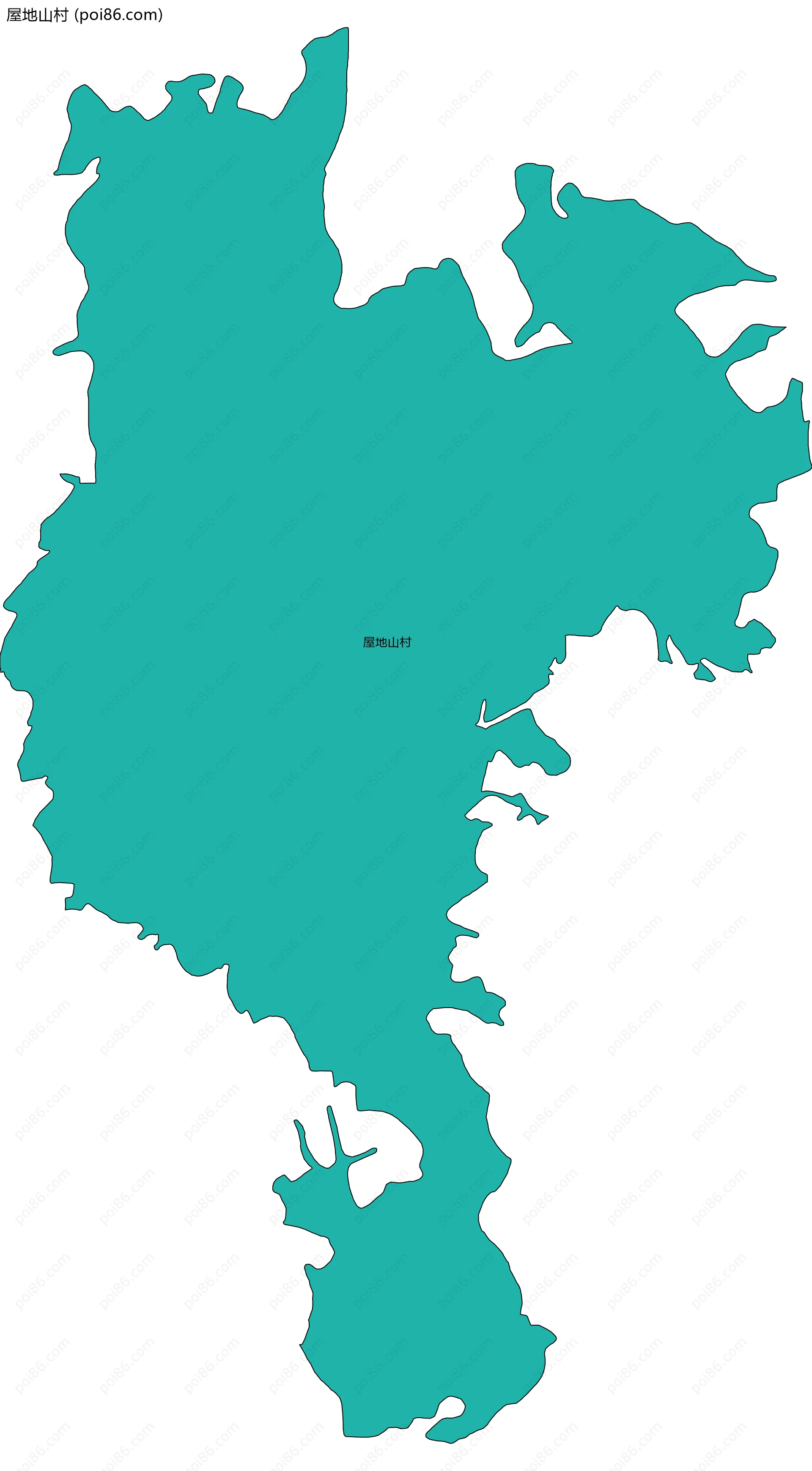 屋地山村边界地图