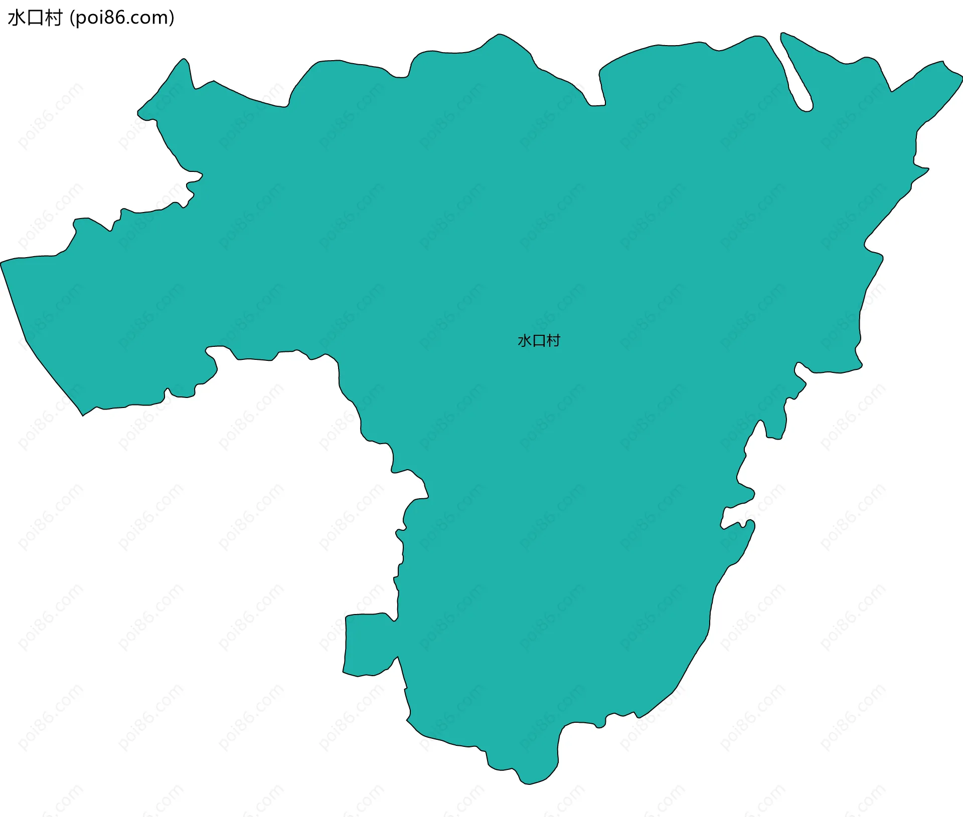 水口村边界地图