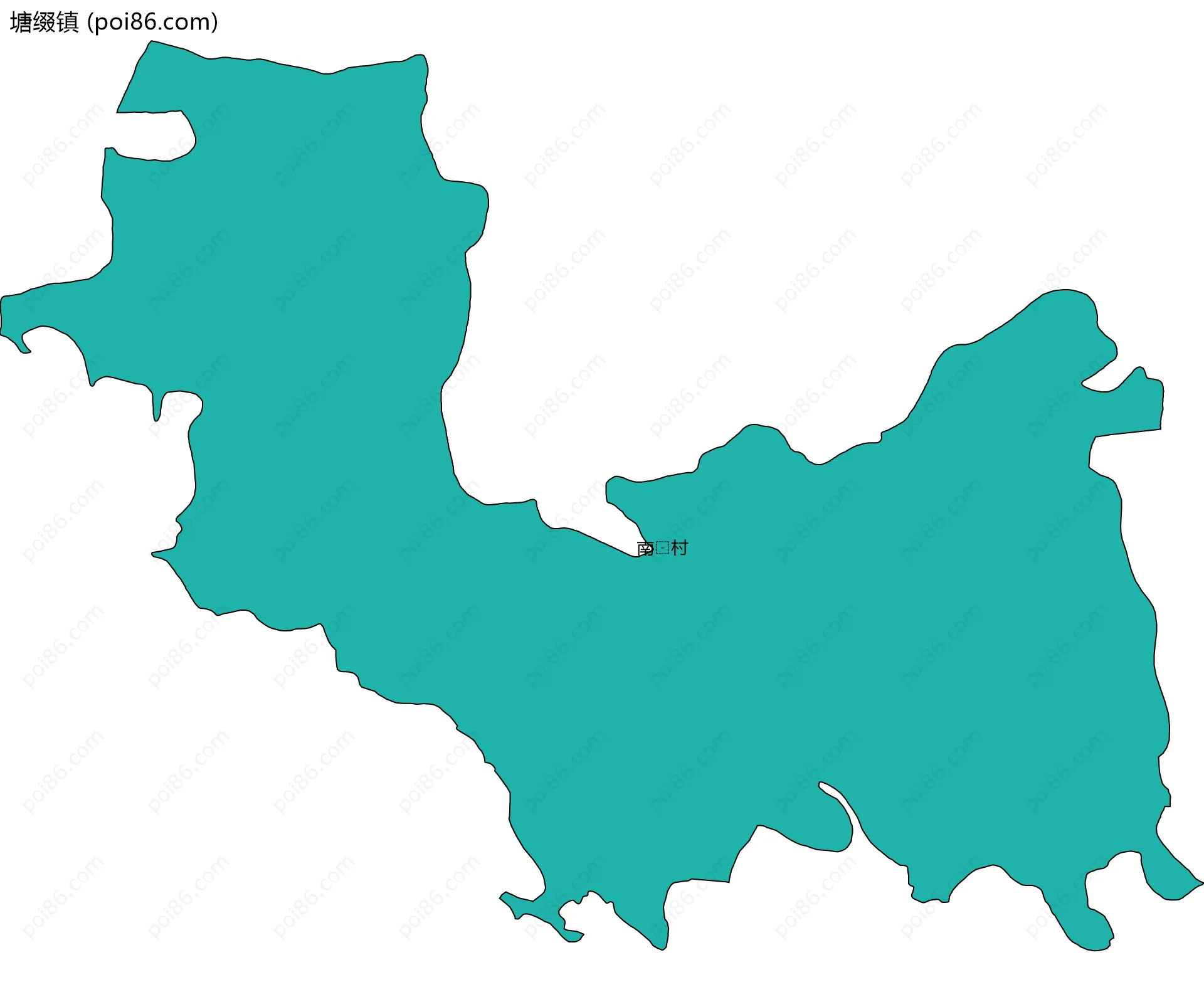 塘缀镇边界地图(五级行政区划)